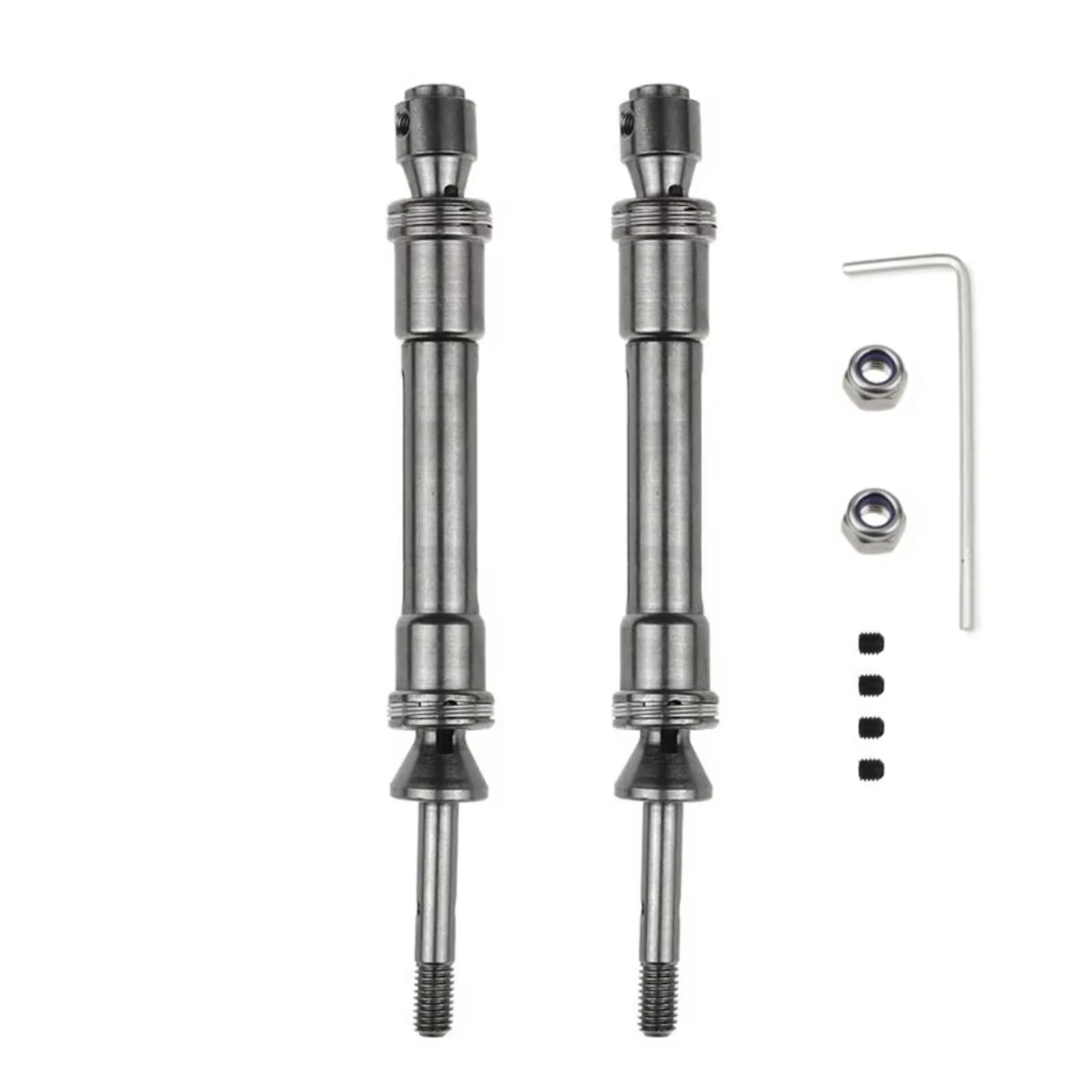 GTFRUQAS RC Autozubehö Für Traxxas Für Slash 4X4 Für Rustler Für VXL Für Stampede 4X4 Für VXL 1/10 Stahl CVD Vorne Hinten Antriebswelle Montage Heavy Duty Auto Teile(Titanium,Rear) von GTFRUQAS