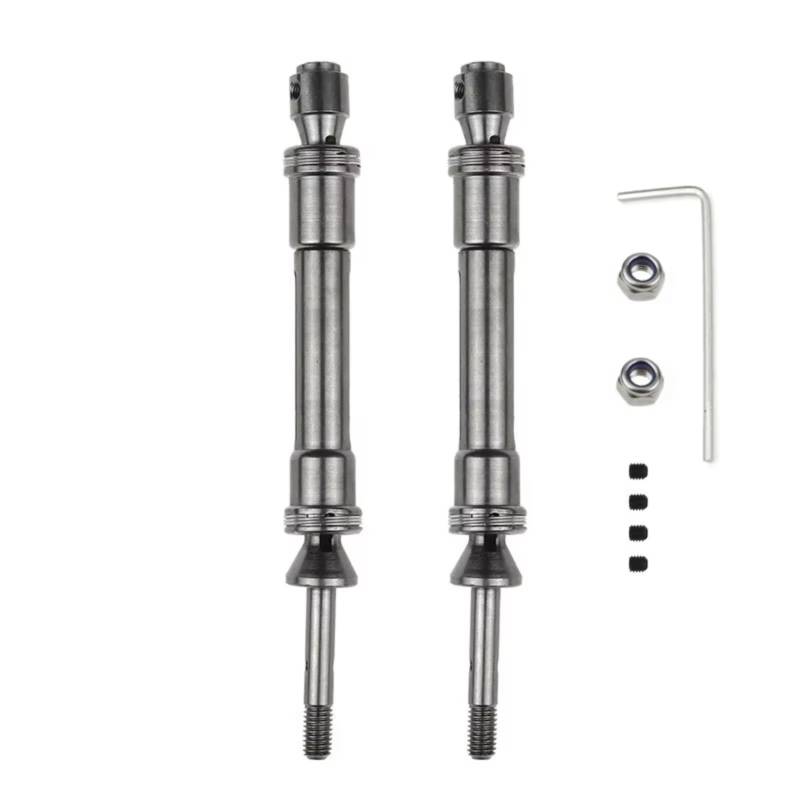 GTFRUQAS RC Autozubehö Für Traxxas Für Slash 4X4 Für Rustler Für VXL Für Stampede 4X4 Für VXL 1/10 Stahl CVD Vorne Hinten Antriebswelle Montage Heavy Duty Auto Teile(Titanium,Rear) von GTFRUQAS
