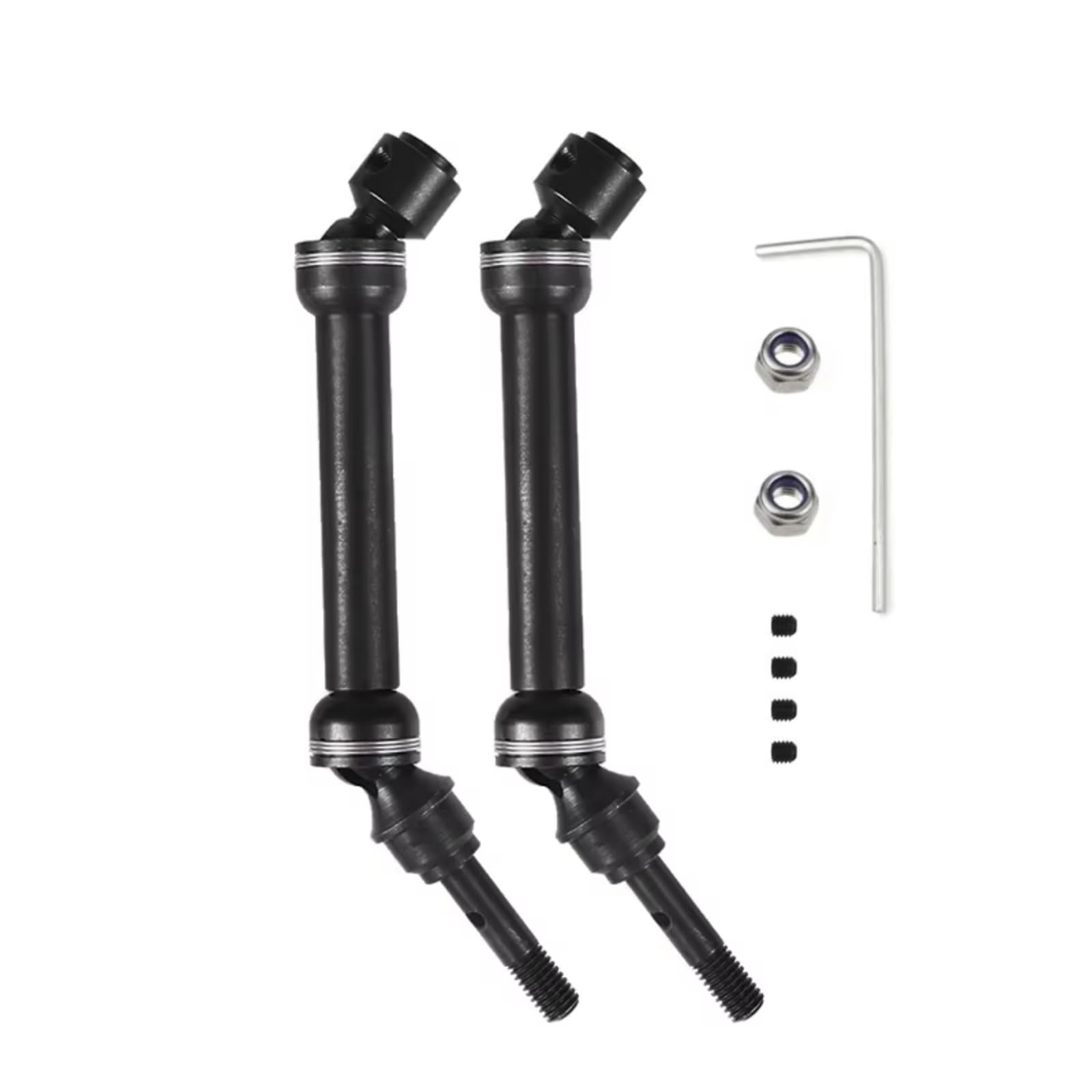 GTFRUQAS RC Autozubehö Für Traxxas Für Slash 4X4 SLA017 SLA018 1/10 CVD Stahl Vorne Hinten Antriebswelle Montage Heavy Duty RC Upgrade Zubehör(Front 2pcs) von GTFRUQAS