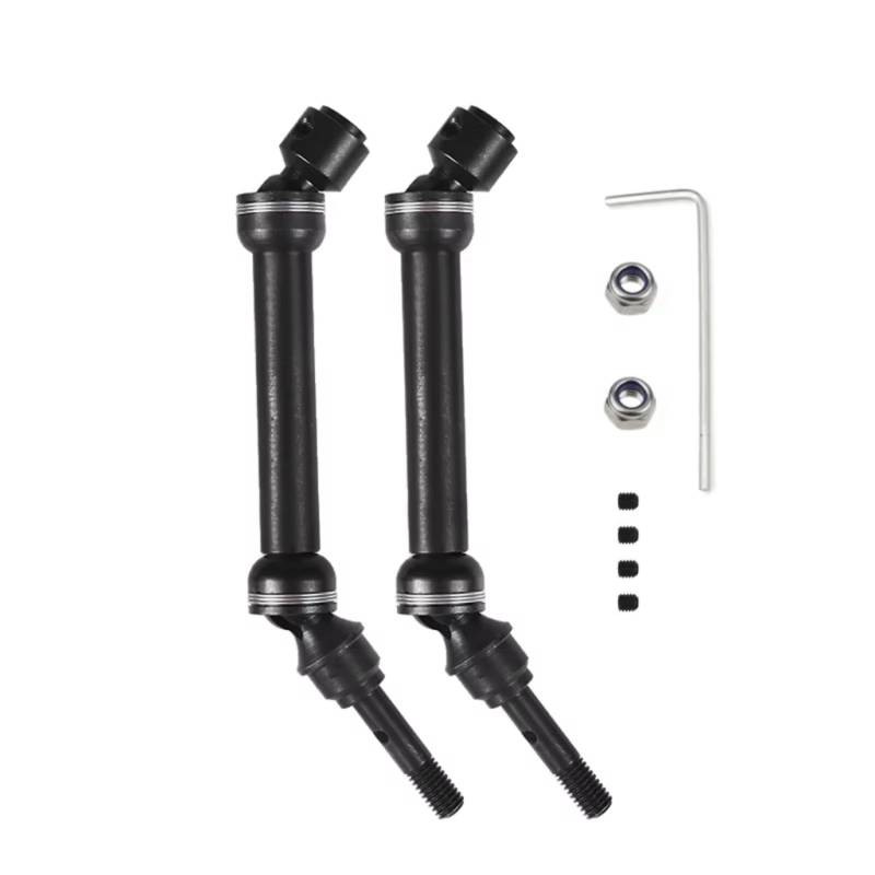 GTFRUQAS RC Autozubehö Für Traxxas Für Slash 4X4 SLA017 SLA018 1/10 CVD Stahl Vorne Hinten Antriebswelle Montage Heavy Duty RC Upgrade Zubehör(Front 2pcs) von GTFRUQAS
