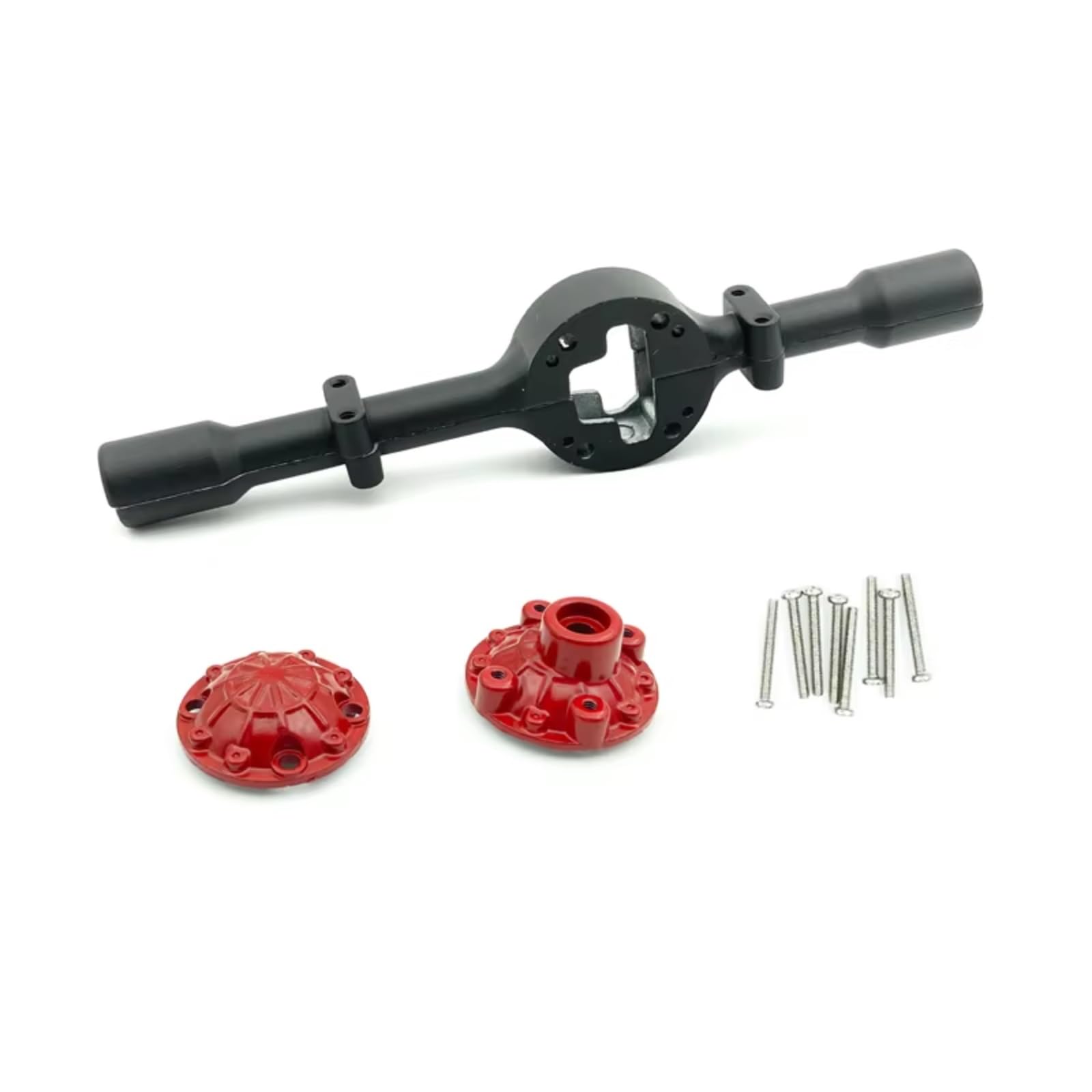 GTFRUQAS RC Autozubehö Für WPL D12 C14 C24 C24-1 B14 B24 B36 Metallgetriebe-Hinterachsgehäuse Mit Antriebswelle DIY Für Mini-LKW RC-Upgrade Modifizierte Teile(Black,Axle Housing) von GTFRUQAS