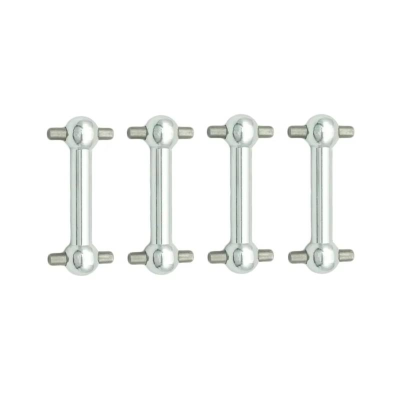GTFRUQAS RC Autozubehör Für Tamiya Für TT01 Für TT02 TT01D TT01E TA04 1/10 4Pcs Metall Für Universal Antriebswelle Antriebswelle CVD Dogbone RC Auto Upgrades Teile(Silver) von GTFRUQAS