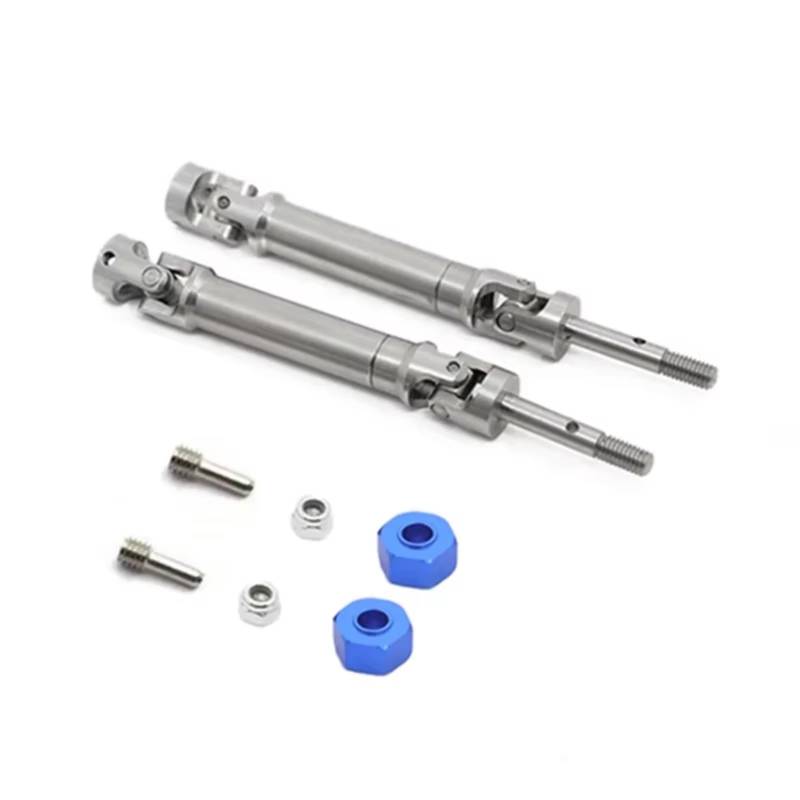 GTFRUQAS RC Autozubehör Für Traxxas Für Slash Für Rustler Für Hoss Für Stampede 9052X 2WD Für VXL 4X4 1/10 Edelstahl Hinten CVD Antriebswelle RC Auto Upgrade Teile von GTFRUQAS