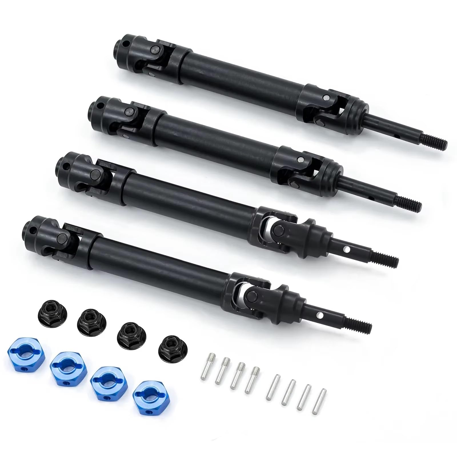 GTFRUQAS RC Autozubehör Für Traxxas Für Slash Für Rustler Für Stampede 4x4 6851 6852 1/10 45 Antriebswelle Aus Gehärtetem Stahl, Radsechskant + M4-Mutter, RC-Auto-Antriebswellenteile GTFRUQAS RC Autozubehör Für Traxxas Für Slash Für Rustler Für Stampede 4x4 6851 6852 1/10 45 Antriebswelle Aus Gehärtetem Stahl, Radsechskant + M4-Mutter, RC-Auto-Antriebswellenteile von GTFRUQAS