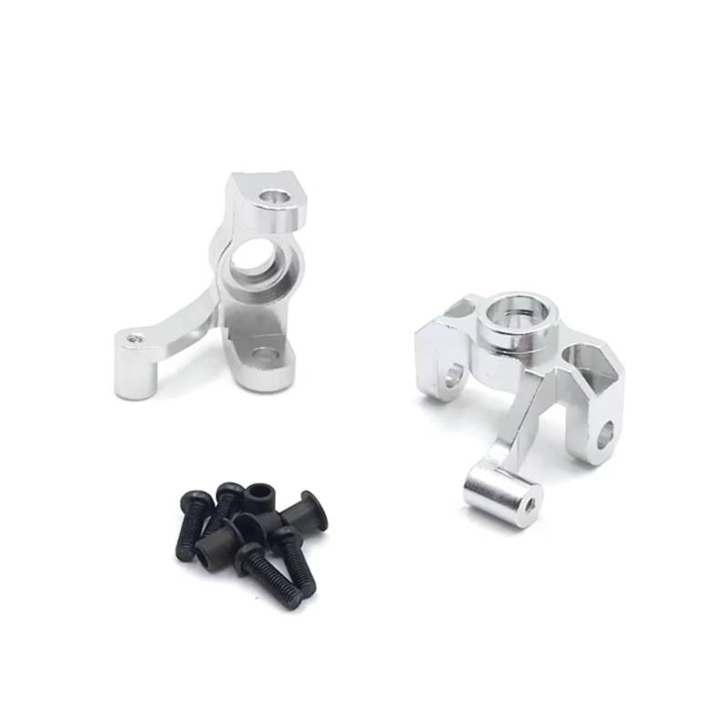 GTFRUQAS RC Autozubehör Für WLtoys 12427 12428 12423 12429 FY01 FY02 FY03 Metall-Upgrade Front Steering Cup Fernbedienung Crawler Auto Upgrade Teile Zubehör(Silver) von GTFRUQAS