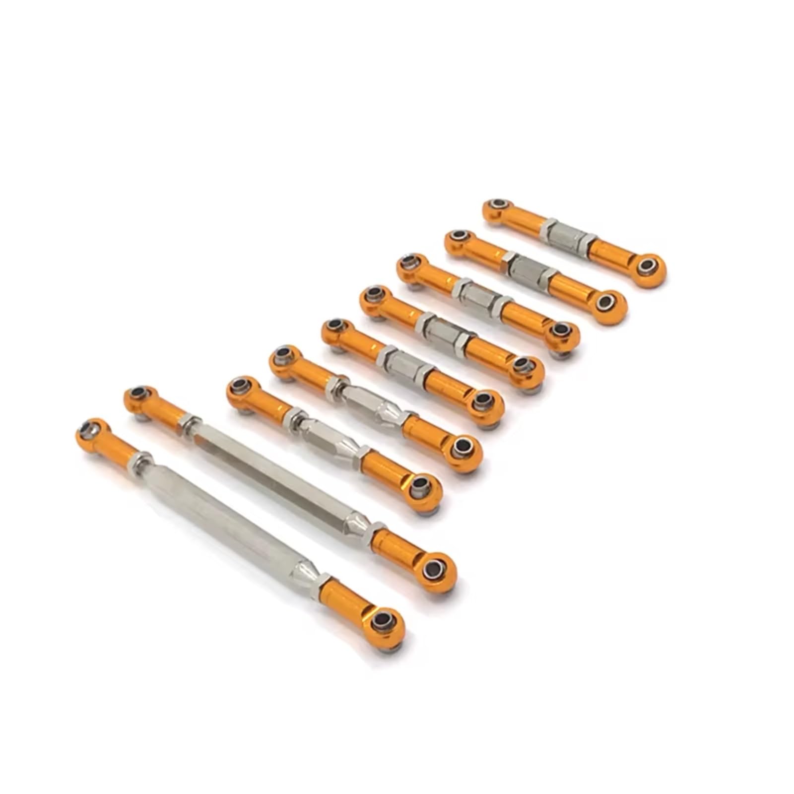 GTFRUQAS RC Autozubehör Für WLtoys 12427 12429 12428 12423 FY01 FY02 FY03 Metallteile Einstellbare Pleuelstange Fernbedienung Auto Upgrade Teile Zubehör(Yellow) von GTFRUQAS