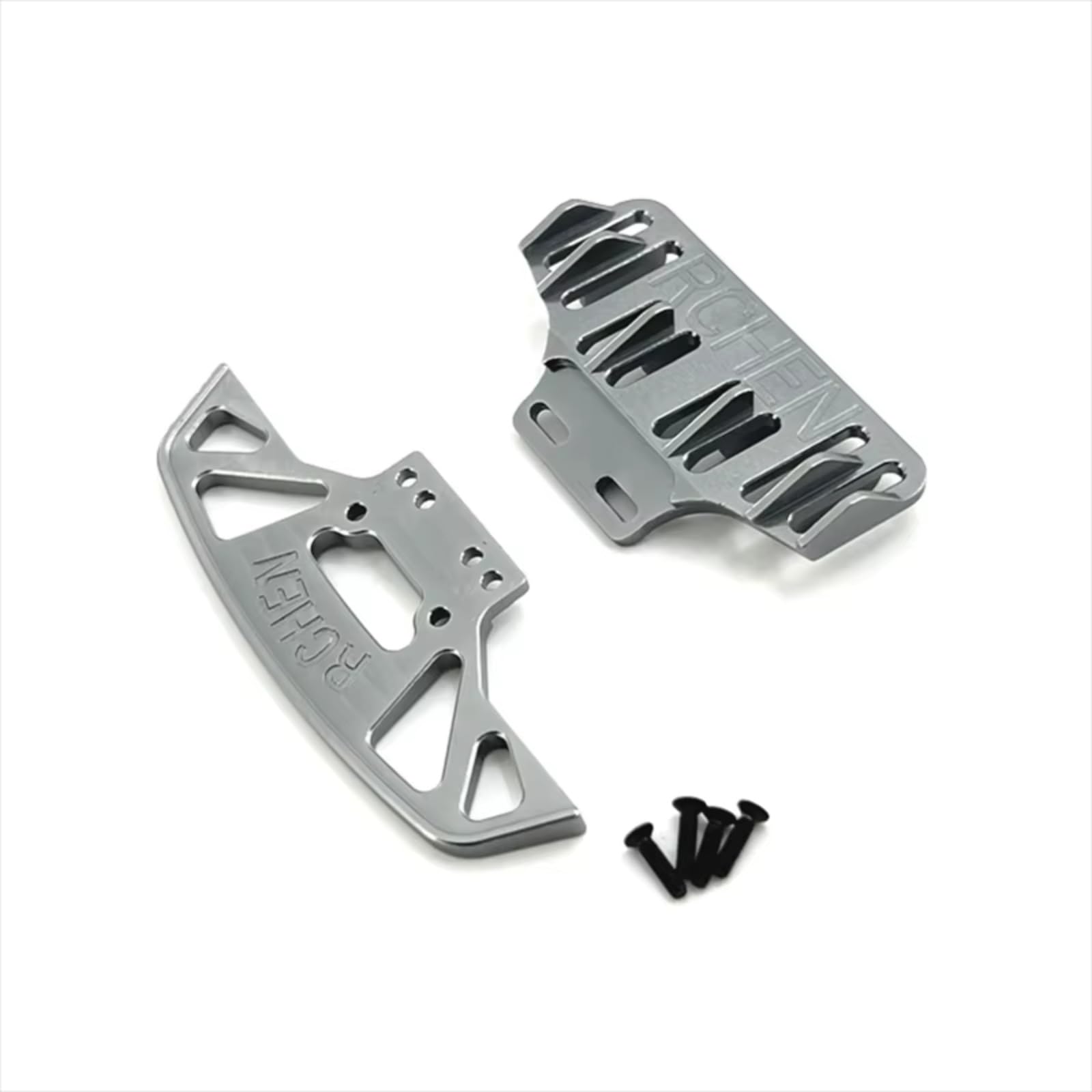 GTFRUQAS RC Autozubehör Für WLtoys 284010 284131 K989 K979 K969 P929 P939 1/28 Metall Vorderen Und Hinteren Stoßfänger Fernbedienung Crawler Auto Upgrade Teile(Gray) von GTFRUQAS