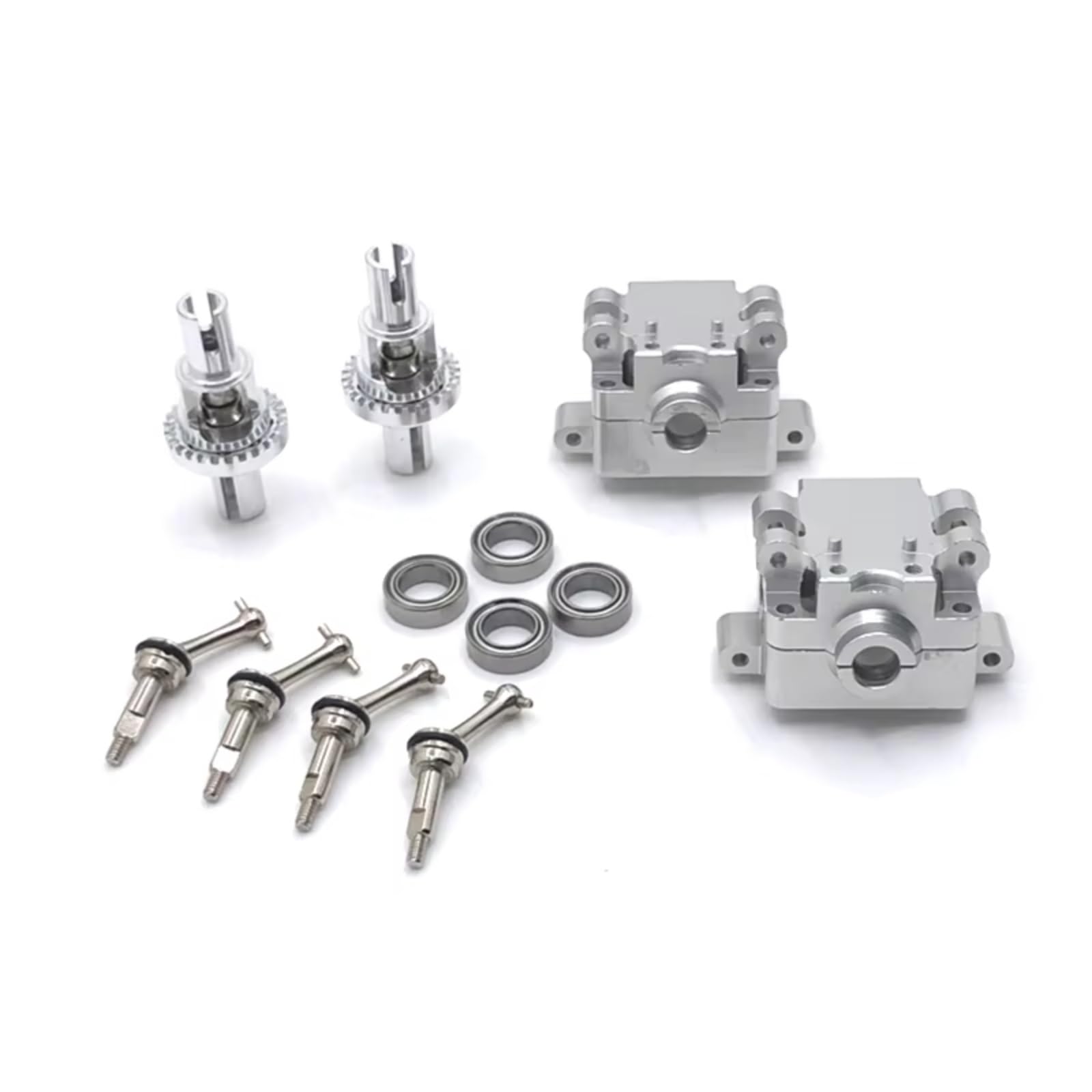 GTFRUQAS RC Autozubehör Für WLtoys 284131 K969 K979 K989 K999 P929 P939 1/28 27mm Metall Upgrade Antriebswelle Getriebe Differential RC Auto Teile(Silver) von GTFRUQAS