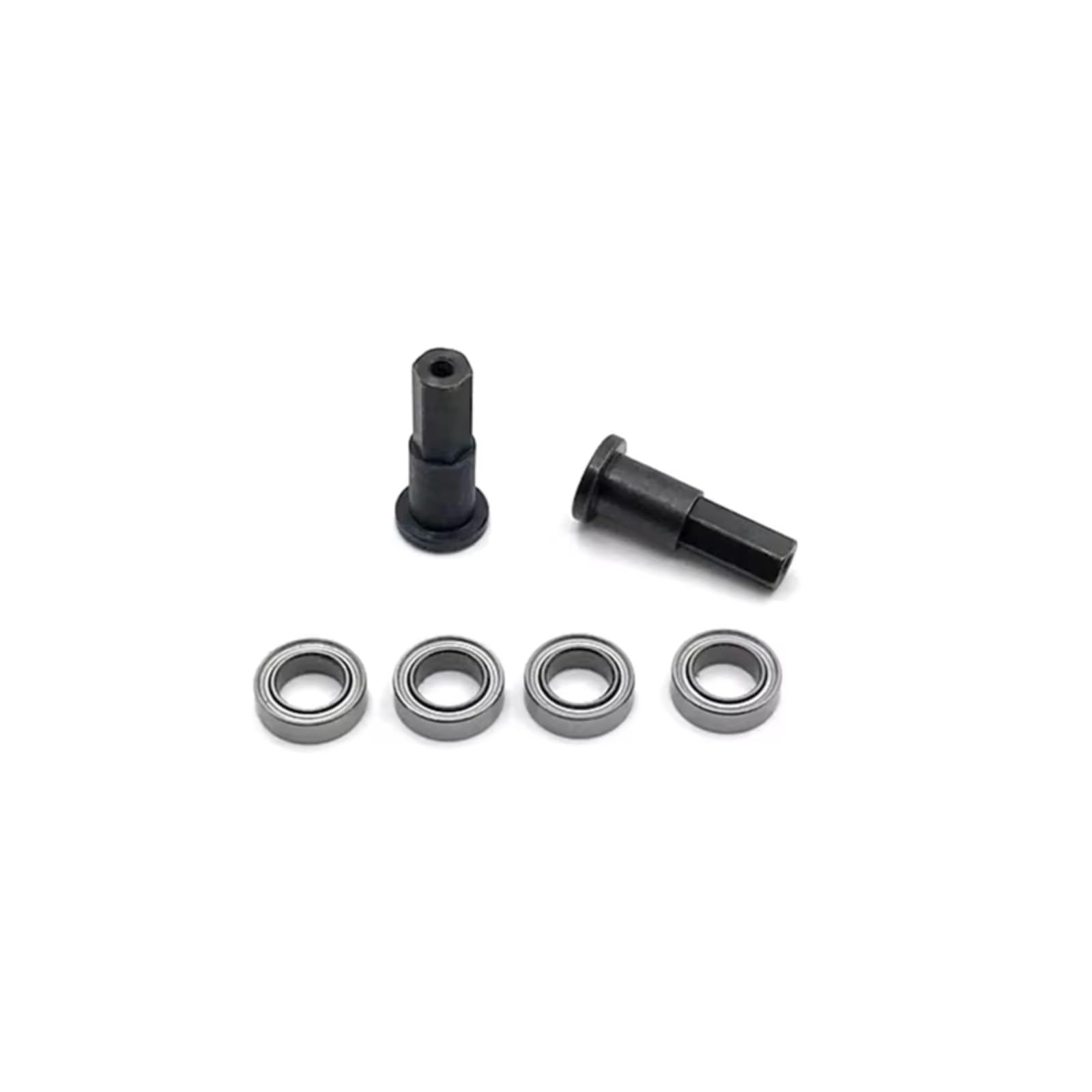 GTFRUQAS RC Autozubehör Für WPL D12 1/10 6,3 9,5 3,17 Mm Metall-Upgrade Lager Vorderachse Cup RC Crawler Auto Upgrade Teile Zubehör(Black) von GTFRUQAS