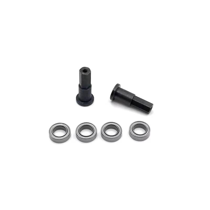 GTFRUQAS RC Autozubehör Für WPL D12 1/10 6,3 9,5 3,17 Mm Metall-Upgrade Lager Vorderachse Cup RC Crawler Auto Upgrade Teile Zubehör(Black) von GTFRUQAS