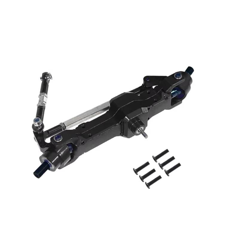 GTFRUQAS RC Autozubehör Für WPL Für Feiyu Für JJRC C14 C24 1/16 Metall-Vorderachse Montage Fernbedienung Auto Upgrade Modifizierte Teile Zubehör(Black) von GTFRUQAS