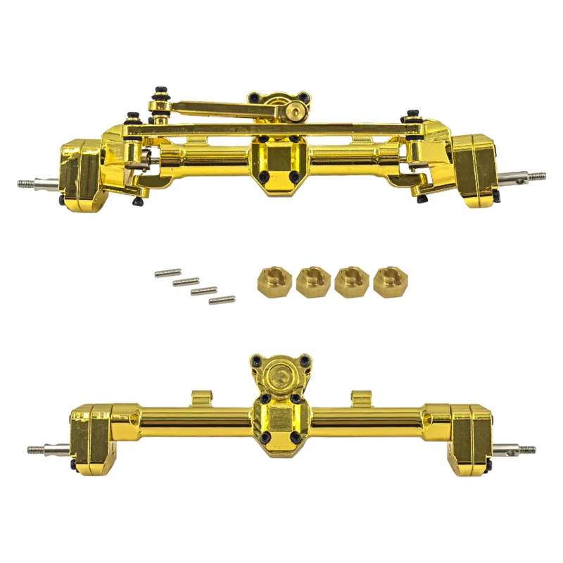GTFRUQAS RC Ersatzteile Für Axial Für Scx24 1/10 Upgrade Teile Skala Spielzeug Fernbedienung Rc Crawler Auto Zubehör Portal Achsen Set Kit Vorne Und Hinten Metall(Front Rear Set) von GTFRUQAS