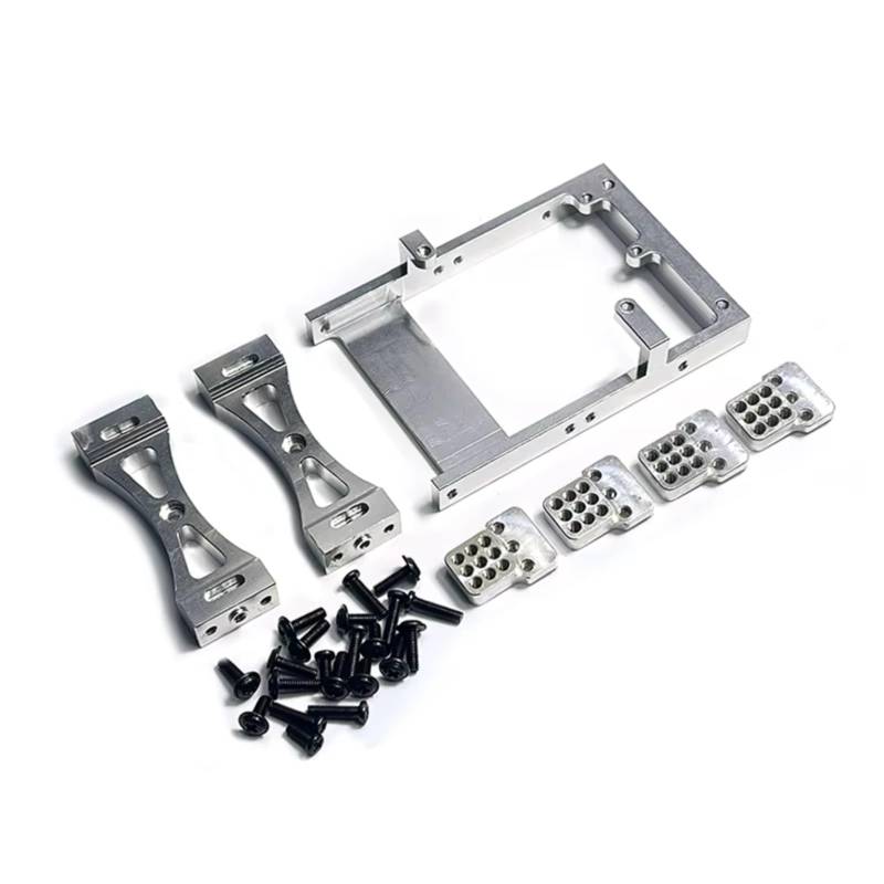 GTFRUQAS RC Ersatzteile Für WPL C14 C24 B14 B24 1/16 RC Car Kit Metall Servo Halterung Strahl Querträger Shock Mount Fernbedienung Auto Upgrade Teile(White) von GTFRUQAS