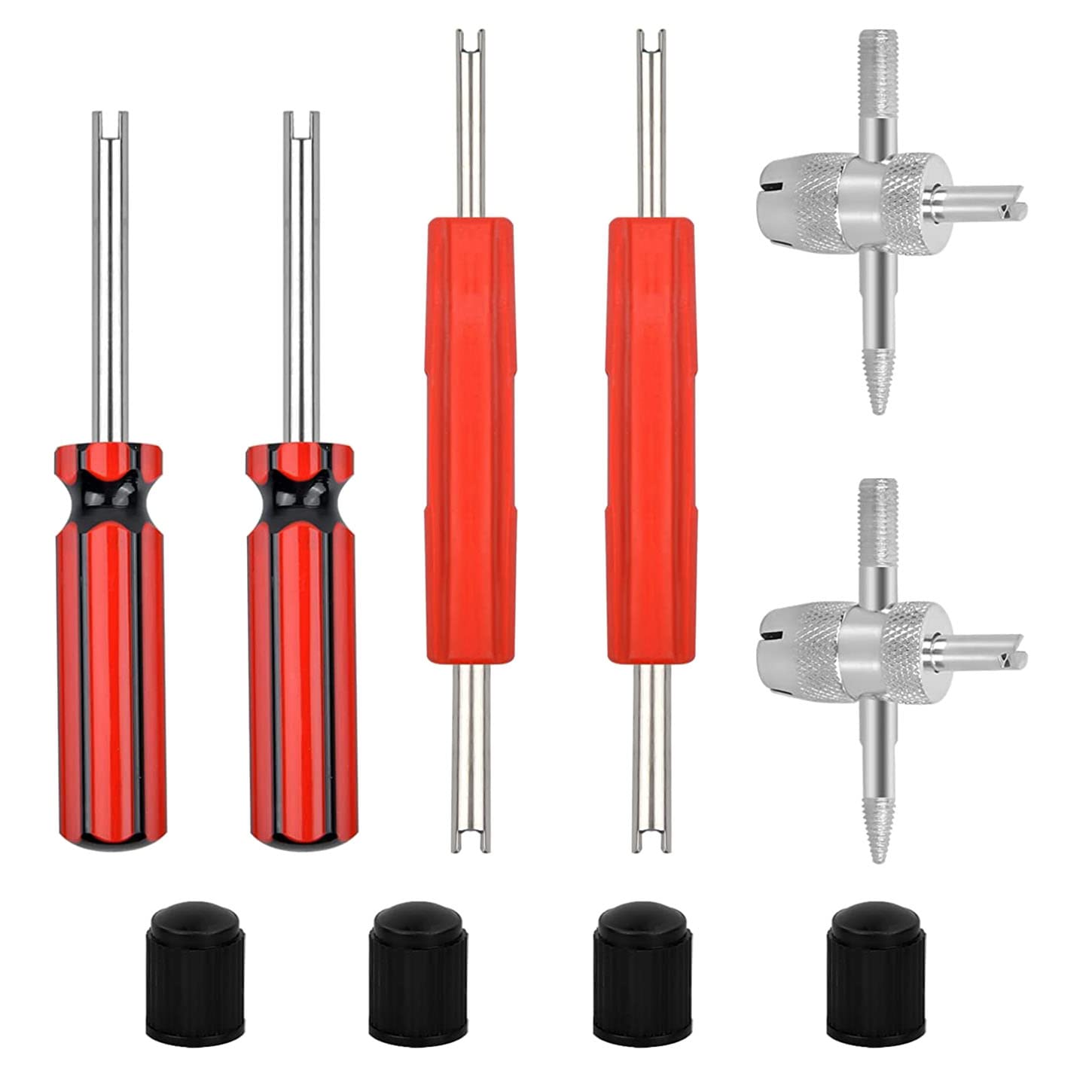 GTIWUNG 10-Teilig Reifenventilentferner Set,Doppel-und Einzelkopf-Ventileinsatz-Entferner,Ventil Entferner,Reifenventil Kappen, Reifenventil Schlüssel,4 in 1 Ventilschlüssel für Auto,Motorrad,Fahrrad GTIWUNG 10-Teilig Reifenventilentferner Set,Doppel-und Einzelkopf-Ventileinsatz-Entferner,Ventil Entferner,Reifenventil Kappen, Reifenventil Schlüssel,4 in 1 Ventilschlüssel für Auto,Motorrad,Fahrrad von GTIWUNG
