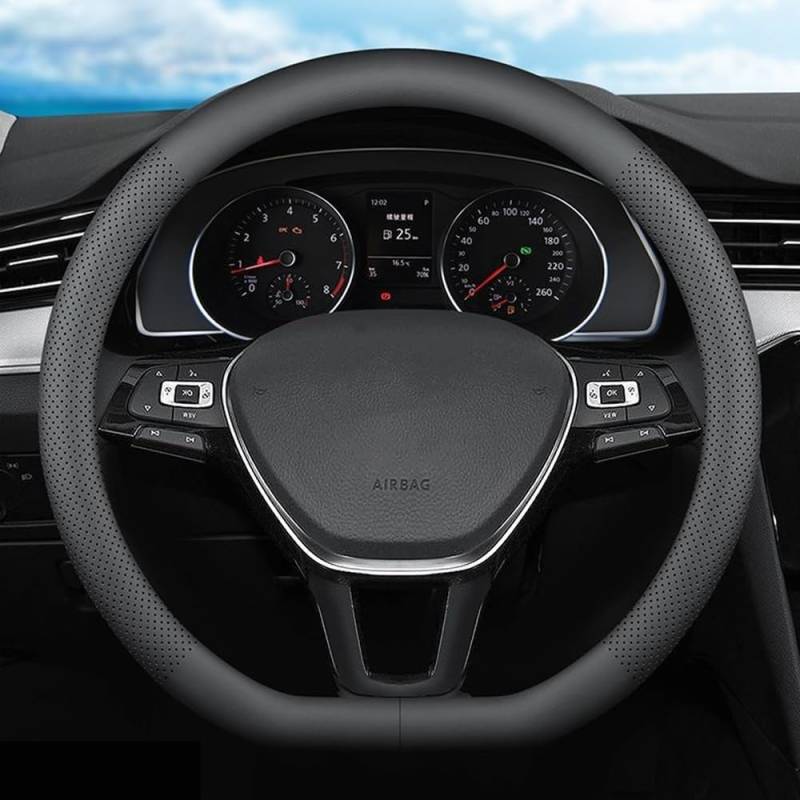 Lenkradbezug Auto für Mitsubishi Eclipse Cross PHEV Hybrid ab. 2021- Mikrofaser Leder Lenkradhülle 36-38cm Lenkradhülle für Sommer & Winter | Lenkradabdeckungen Für Frauen Männer,D Type von GTME