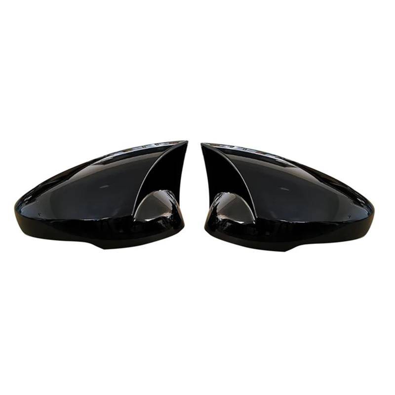 Für Civic 11Th Gen 2022 Up 2023 Auto Seite Tür Flügel Rückspiegel Abdeckung Trim Geändert Hörner Shell Tür Rückspiegel Abdeckung Ersatz Teile(Black) von GTOQEV