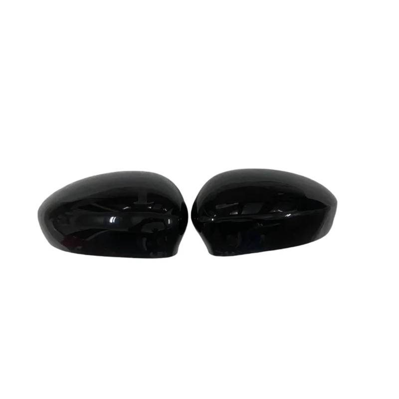 Für Fait 500 500C Abarth 2007-2023 2X Auto Seitenspiegel Abdeckung Rückansicht Kappen Rückansicht Kappe Ersatz Fall Shell Auto Zubehör(Glossy Black) von GTOQEV