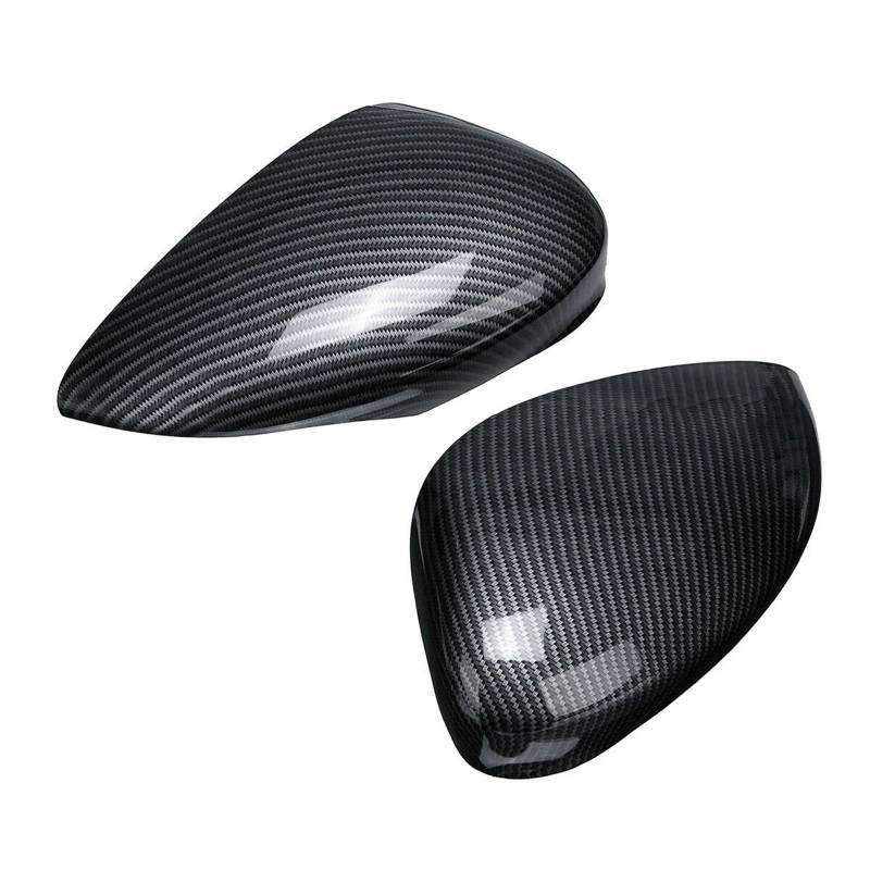Für Ford Fiesta MK7 2008-2019 2X Autotür-Rückspiegelabdeckung Ersatzteile Carbon Außenspiegel-Abdeckkappe von GTOQEV