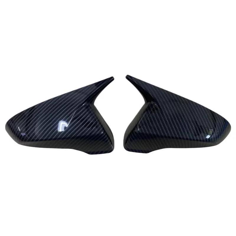 Für Hyundai Für Veloster N 2018-2023 Horn Paar Rückspiegel Abdeckung Seite Umkehr Spiegel Kappe Rückspiegel Trim Zubehör(Carbon) von GTOQEV