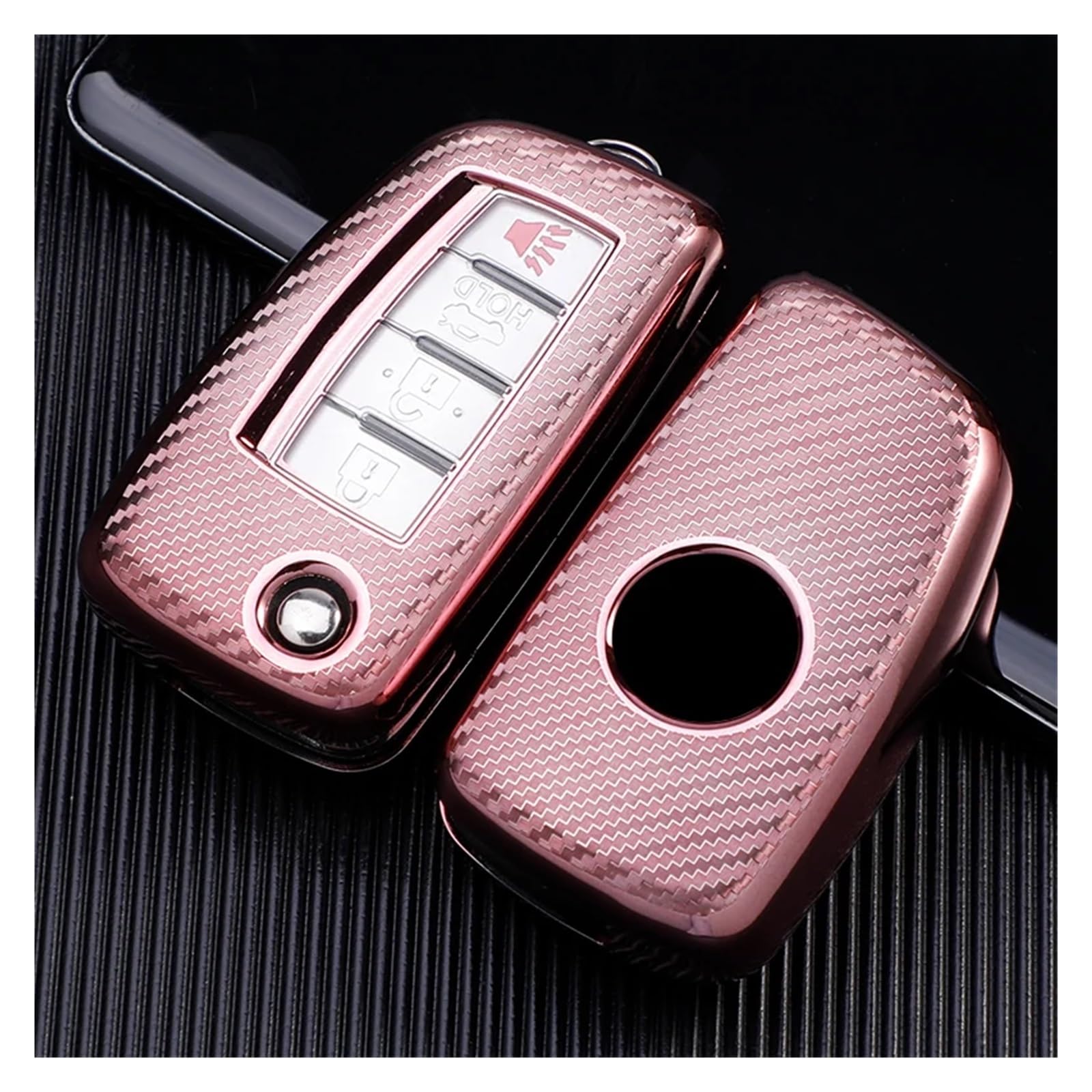 Für Nissan Qashqai J11 Juke Xtrail Sunny Cefiro A32 Für Qashqai Schalter 2020 Halter Keychain 2 3 4 Tasten TPU Auto Schlüssel Fall Abdeckung(Pik) von GTOQEV