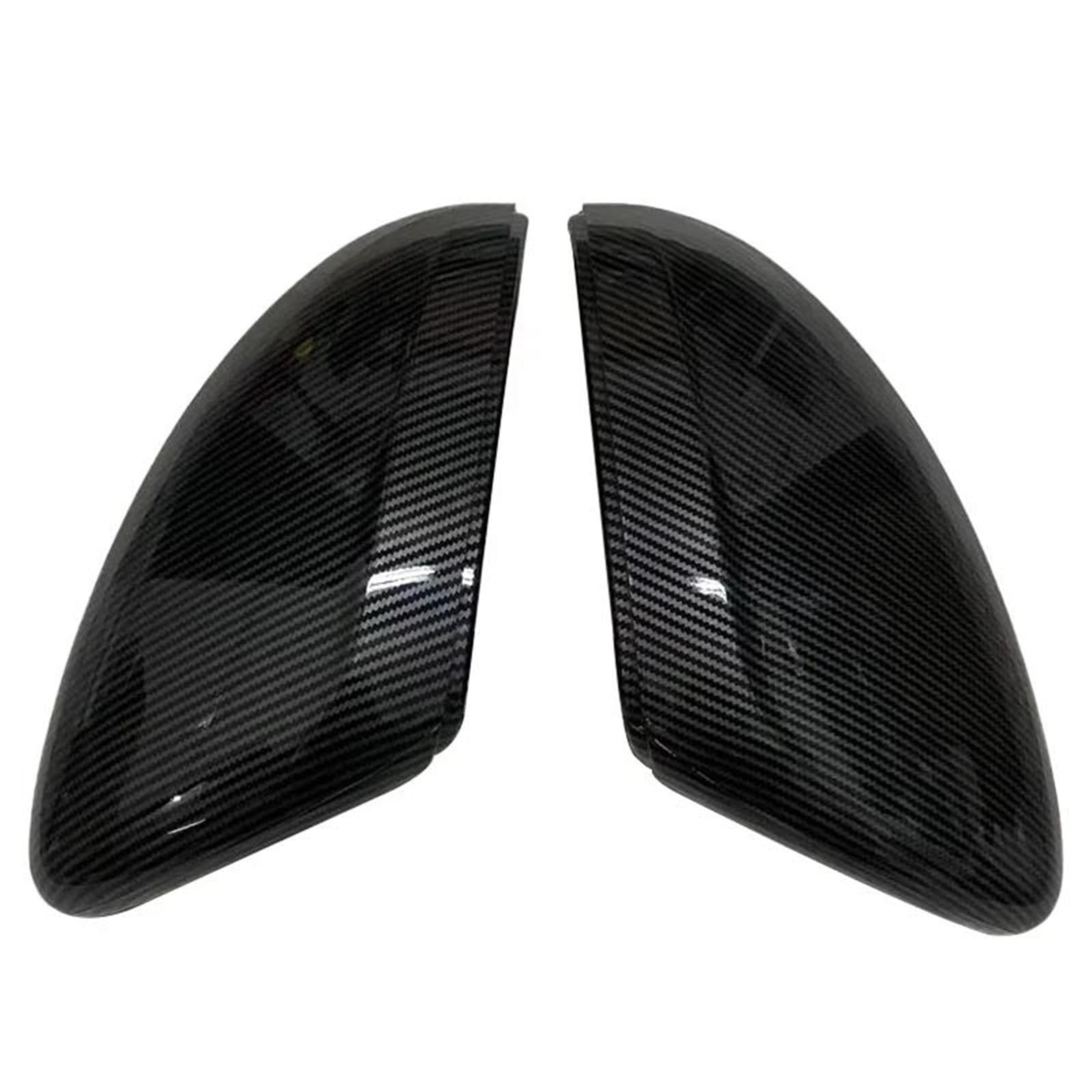 Für Peugeot 208/2008 2012–2018, 2 Stück Ersatz-Auto-Seitentür-Rückspiegel-Abdeckung, Zierleisten, Rückansicht(Carbon) von GTOQEV