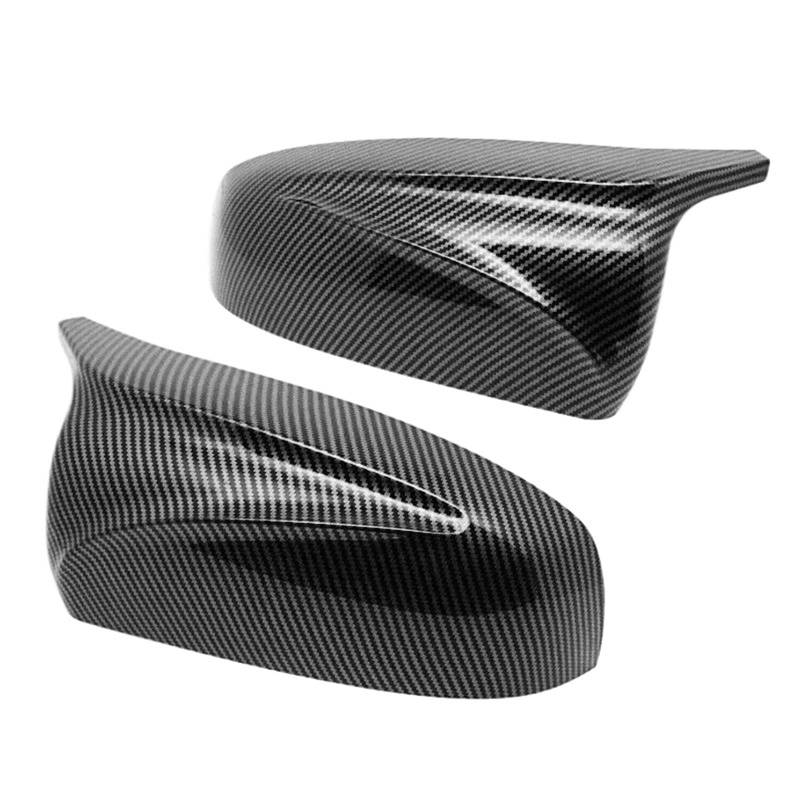 Für X5, X6 Für Hybrid X6 (E70 E71 E72) 2007-2014 Rückspiegelkappenabdeckung, Carbon-Muster 51167180725 51167180726(Carbon) von GTOQEV