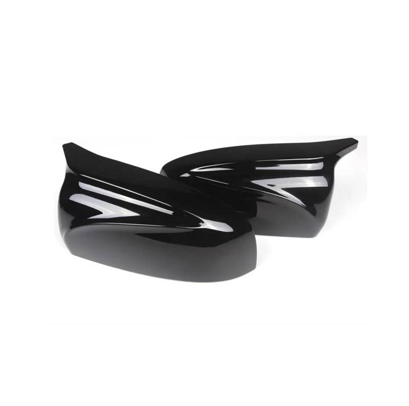 Für X5 E70 X6 E71 2008-2013 2 Stück Seitenflügel Rückspiegel Modifiziertes Auto-Styling Helle Schwarze Carbon-Spiegelabdeckkappen(Glossy Black) von GTOQEV