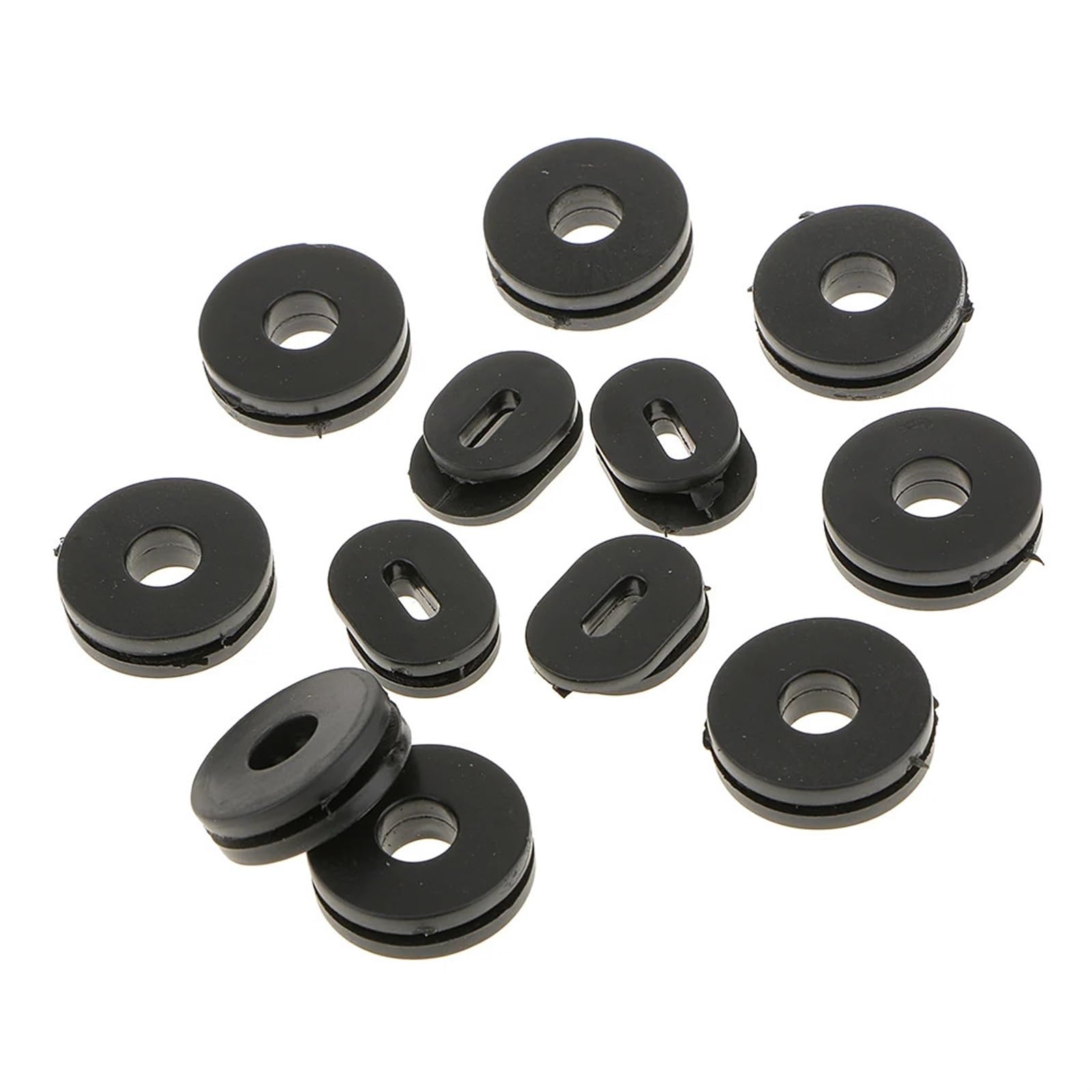 GTSZAA [Replacement] 12x Schwarze Gummitüllen for die Seitenabdeckung, for GS125, for Suzuki-Motorrad von GTSZAA