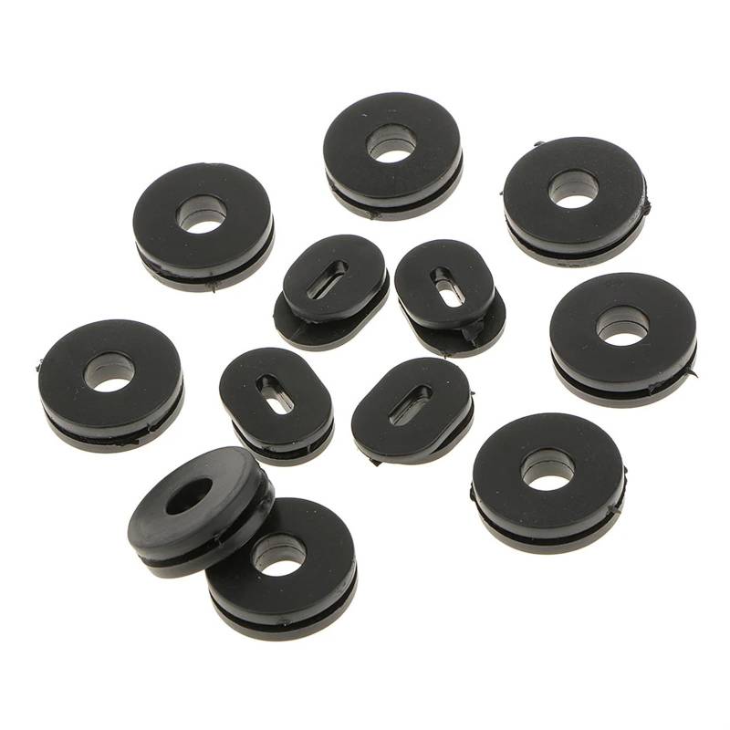 GTSZAA [Replacement] 12x Schwarze Gummitüllen for die Seitenabdeckung, for GS125, for Suzuki-Motorrad von GTSZAA