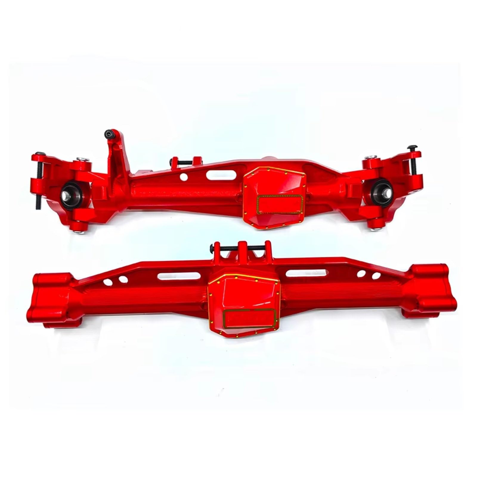 GTVNPOA Für Axial SCX6 Honcho 1/6 RC Auto Aluminum7075# Vorne Hinterachse Gehäuse Knuckle Upgrade Zubehör Rot Für Silber RC Vorder Hinterachse(Red) von GTVNPOA