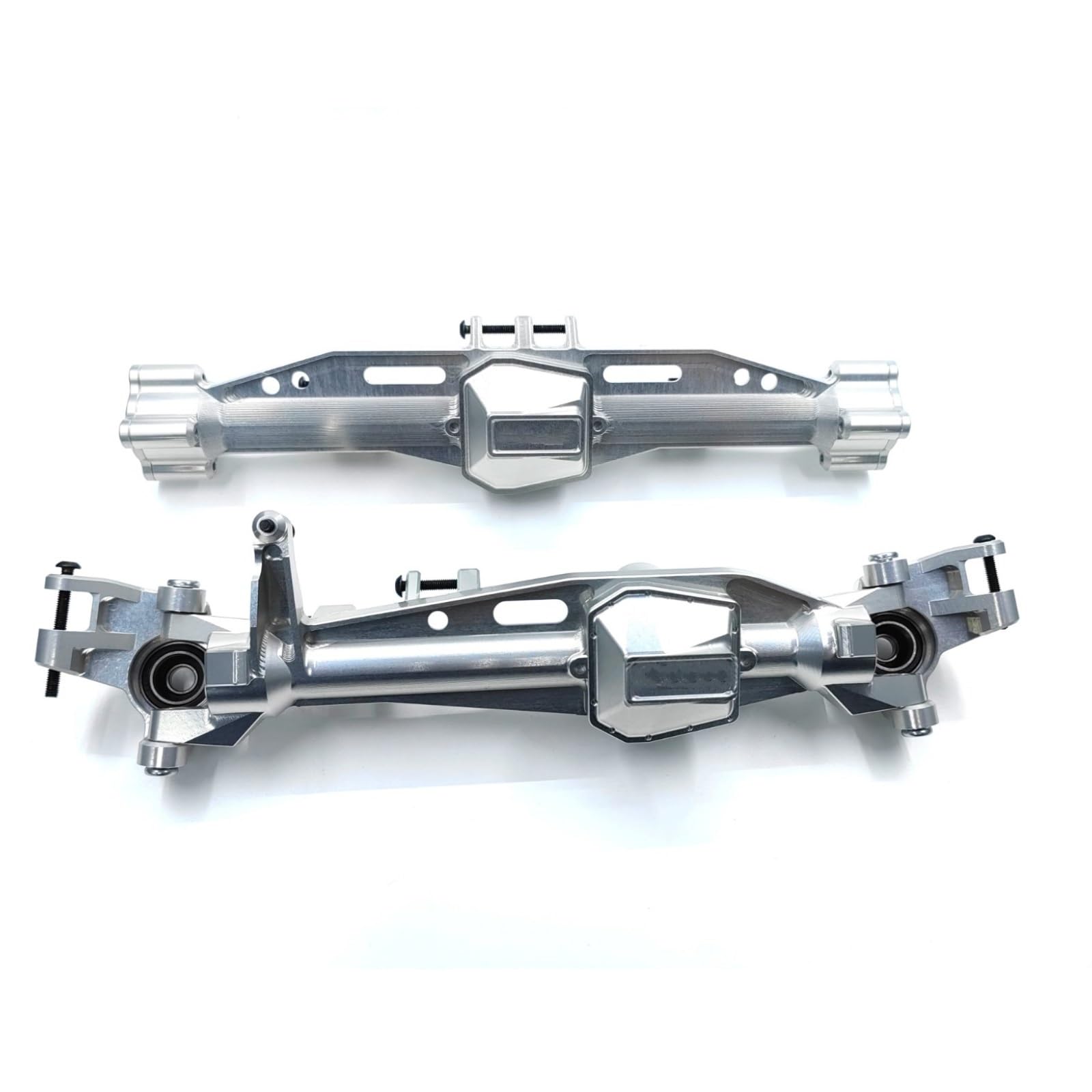 GTVNPOA Für Axial SCX6 Honcho 1/6 RC Auto Aluminum7075# Vorne Hinterachse Gehäuse Knuckle Upgrade Zubehör Rot Für Silber RC Vorder Hinterachse(Silver2) von GTVNPOA