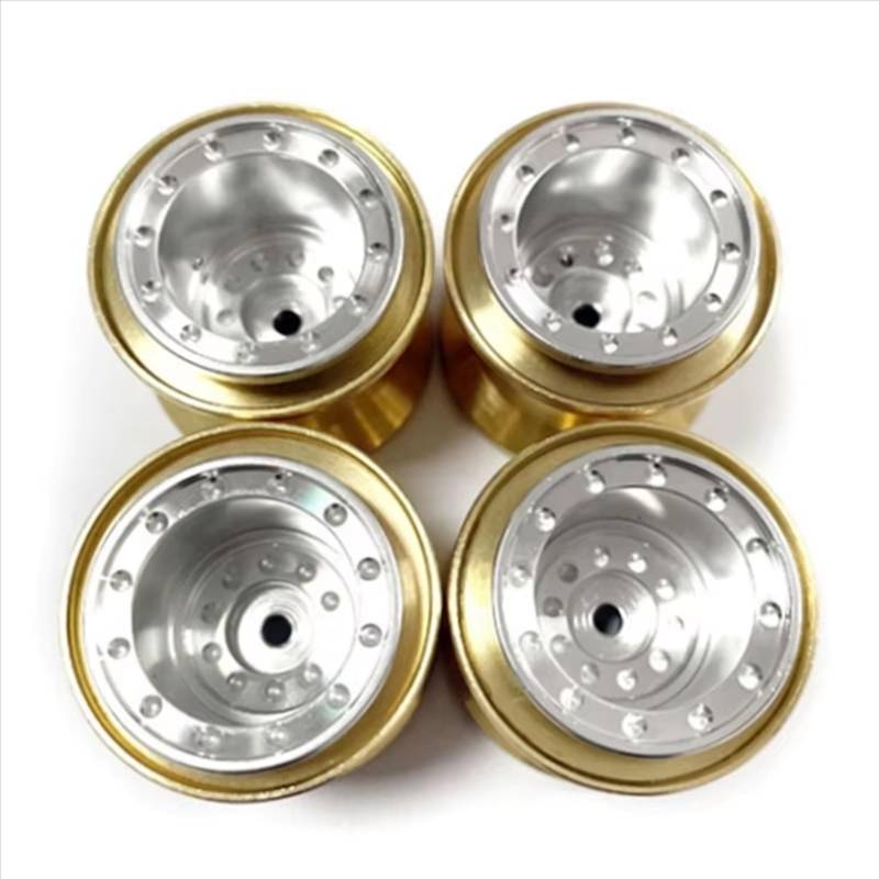 GTVNPOA Für FMS Für FCX24 Max Smasher 1/24 4Pcs Messing Clamp Metall 1,0 Felge Rad Hub RC Crawler Auto Upgrade Teile RC Auto Ersatz Teile von GTVNPOA