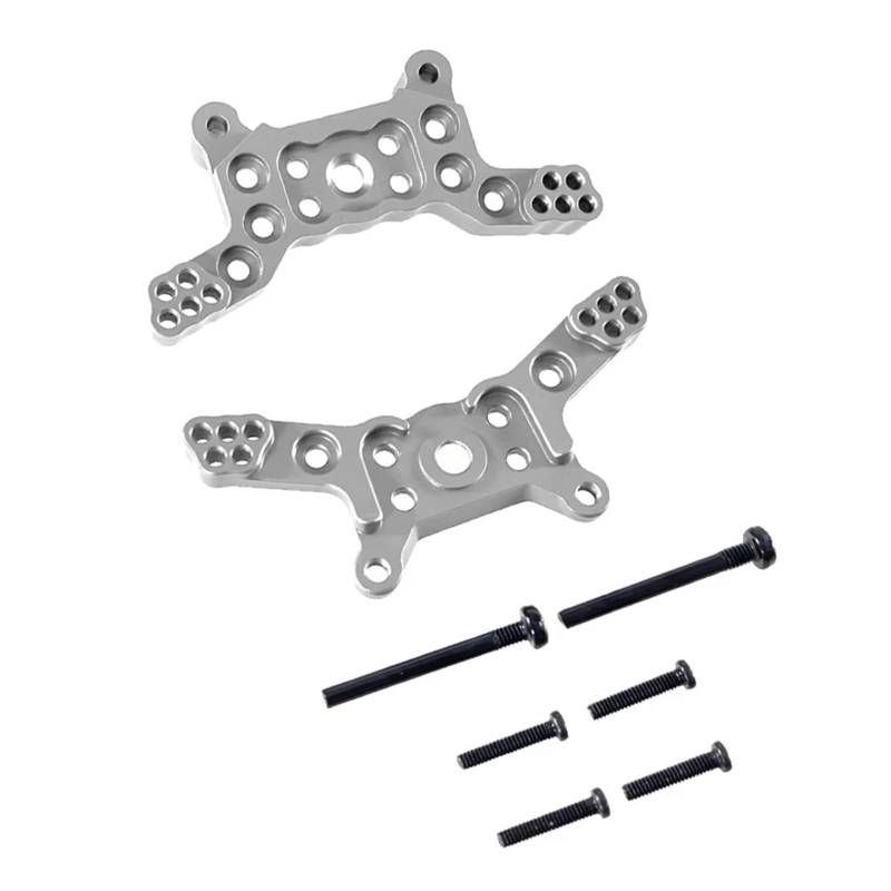 GTVNPOA Für Hyper Go Für MJX H14BM 14209 14210 1/14 Metall Vordere Und Hintere Stoßdämpferbrücke Fernbedienung Crawler Auto Upgrade Teile Zubehör RC Auto Ersatz Teile(Silver) von GTVNPOA