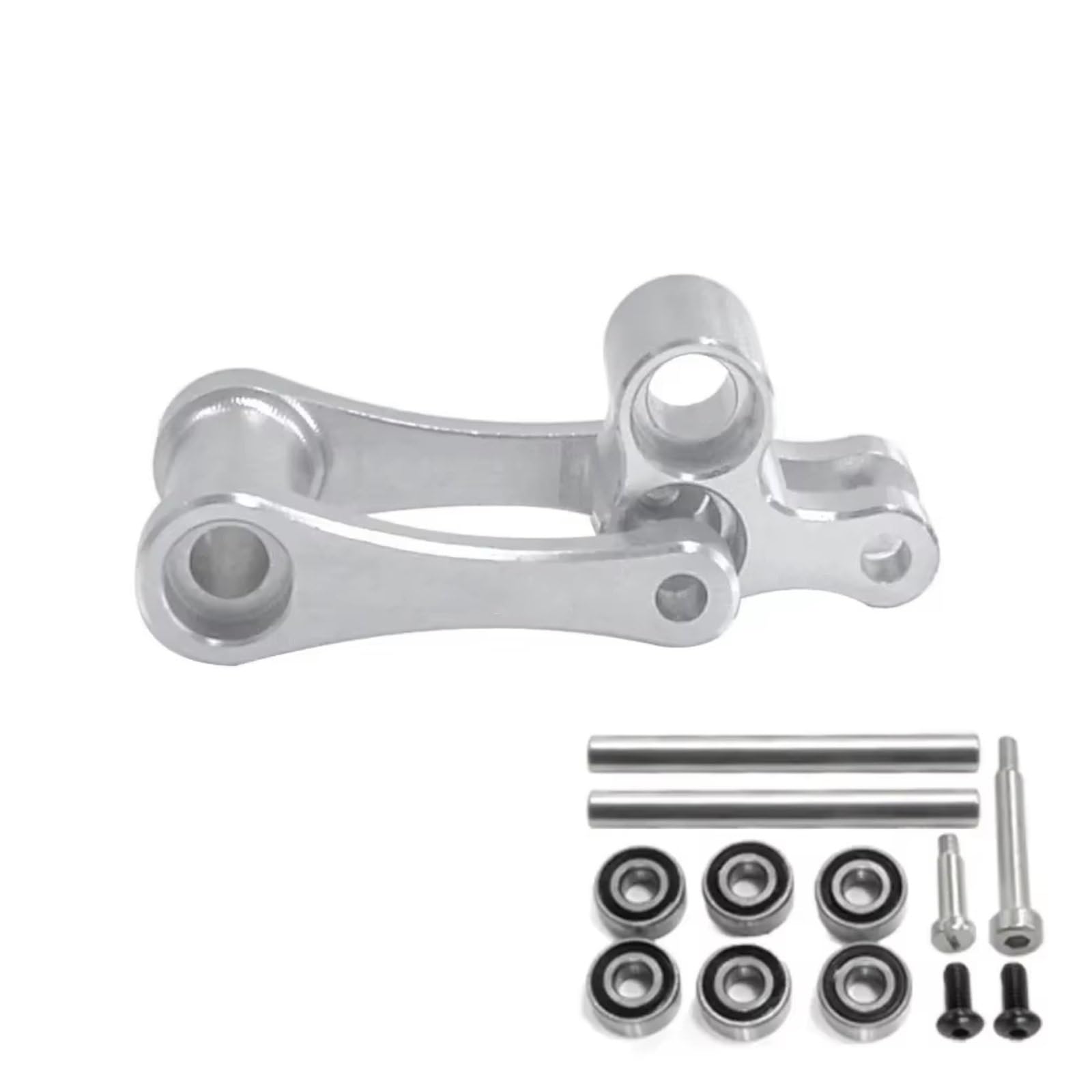 GTVNPOA Für Losi Promoto-Mx 1/4 Rc Auto Upgrade Teile Zubehör Metall Bremse Lenkung Arm Lenkung Servo Halterung RC Zubehör(Silver) von GTVNPOA