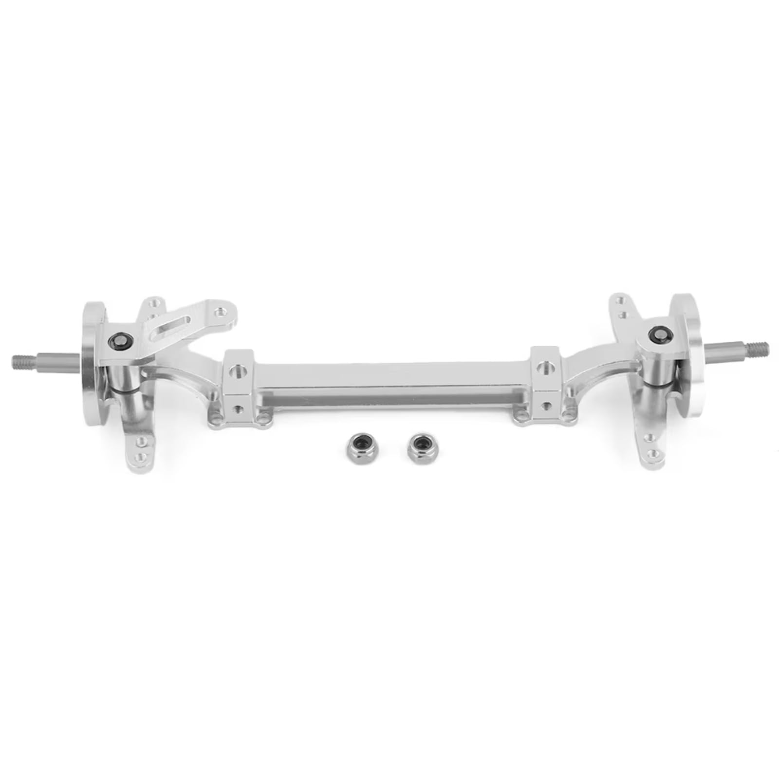 GTVNPOA Für Tamiya 1/14 RC Auto Teil Serie Traktor LKW RC Auto Zubehör Ersatz Metall Front End Lenkrad Achse RC Vorder Hinterachse(Silver) von GTVNPOA