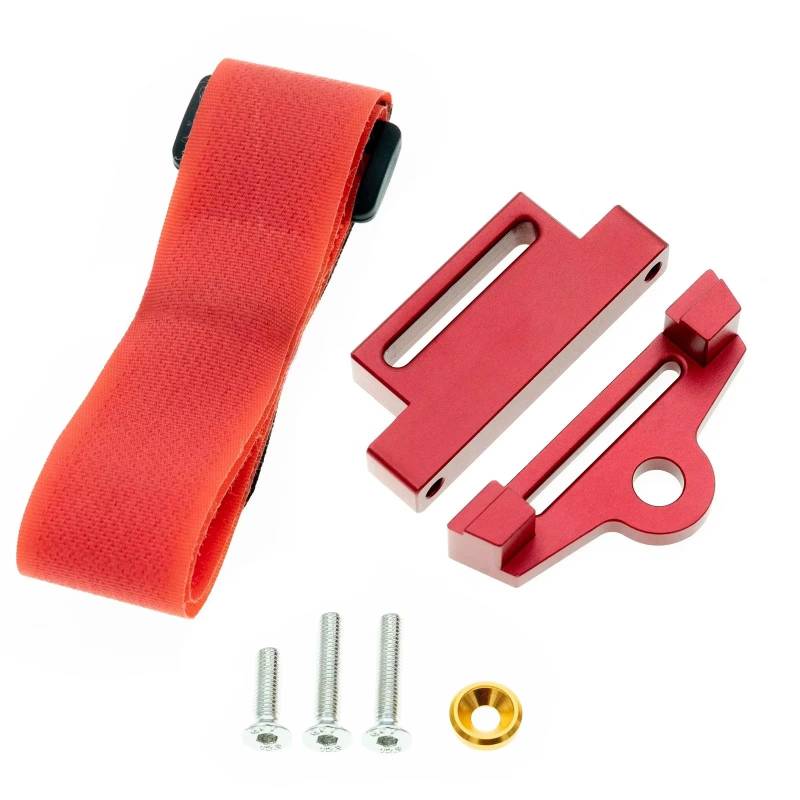 GTVNPOA Für Traxxas Für Slash 4x4 Für VXL 1/10 Metall Hohe Batterie Halterung Mit Batterie Halter RC Auto Upgrade Teile Zubehör RC Auto Ersatz Teile(Red) von GTVNPOA