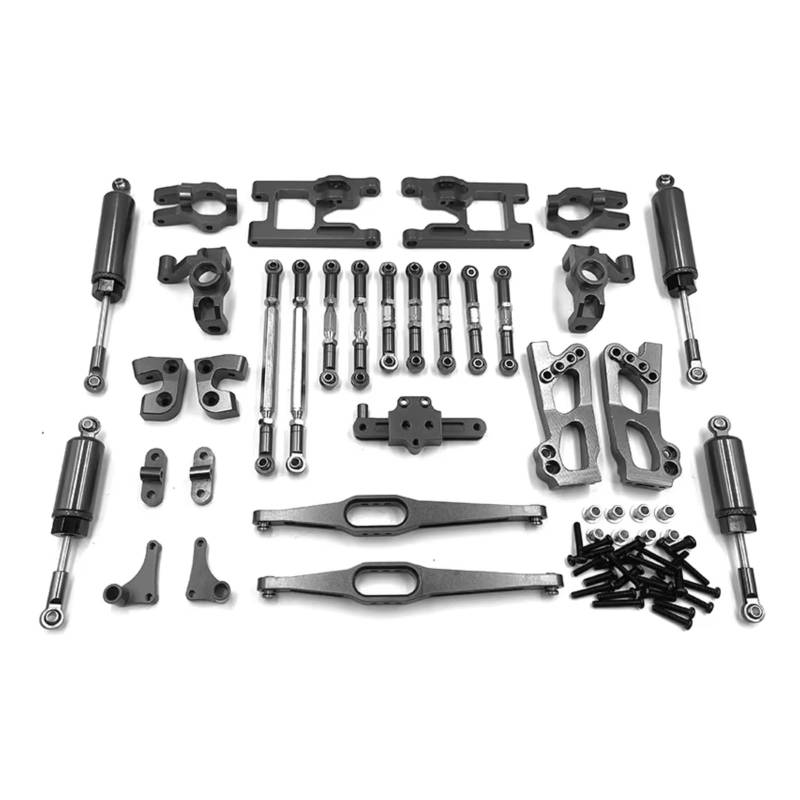 GTVNPOA Für Wltoys 12427 12428 12423 FY01 02 03 Metall-Upgrade 12-teiliges Set Teile Fernbedienung Auto-Upgrade-Zubehör Ersatzverwendung RC Zubehör(Gray) von GTVNPOA