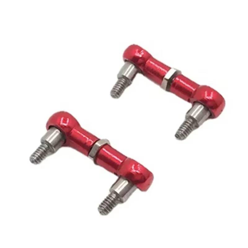 GTVNPOA Für Wltoys K969 K979 K989 K999 P929 P939 1/28 RC Auto Upgrades Teile Zubehör Metall Hinten Kugelgelenk Stange Link Stange RC Zubehör(Red) von GTVNPOA
