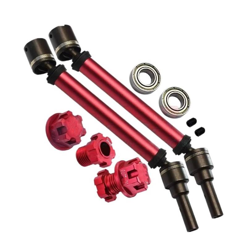 GTVNPOA RC Antriebswelle Für Traxxas 1/10 Für Maxx Für WideMaxx 4S 890876-4 89086-4 Metallgetriebeachsen Vorne Hinten CVD-Antriebswellen Radnaben 8950 8996 8956 8447 RC-Autoteile(Red) von GTVNPOA