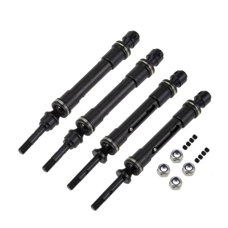 GTVNPOA RC Antriebswelle Für Traxxas 4X4 Für SLA017 SLA018 Für Slash Für Rustler Für VXL Für Stampede 1/10 Getriebewelle RC Autoteile CVD Vorne Hinten Antriebswelle Montage(Black,Set) von GTVNPOA