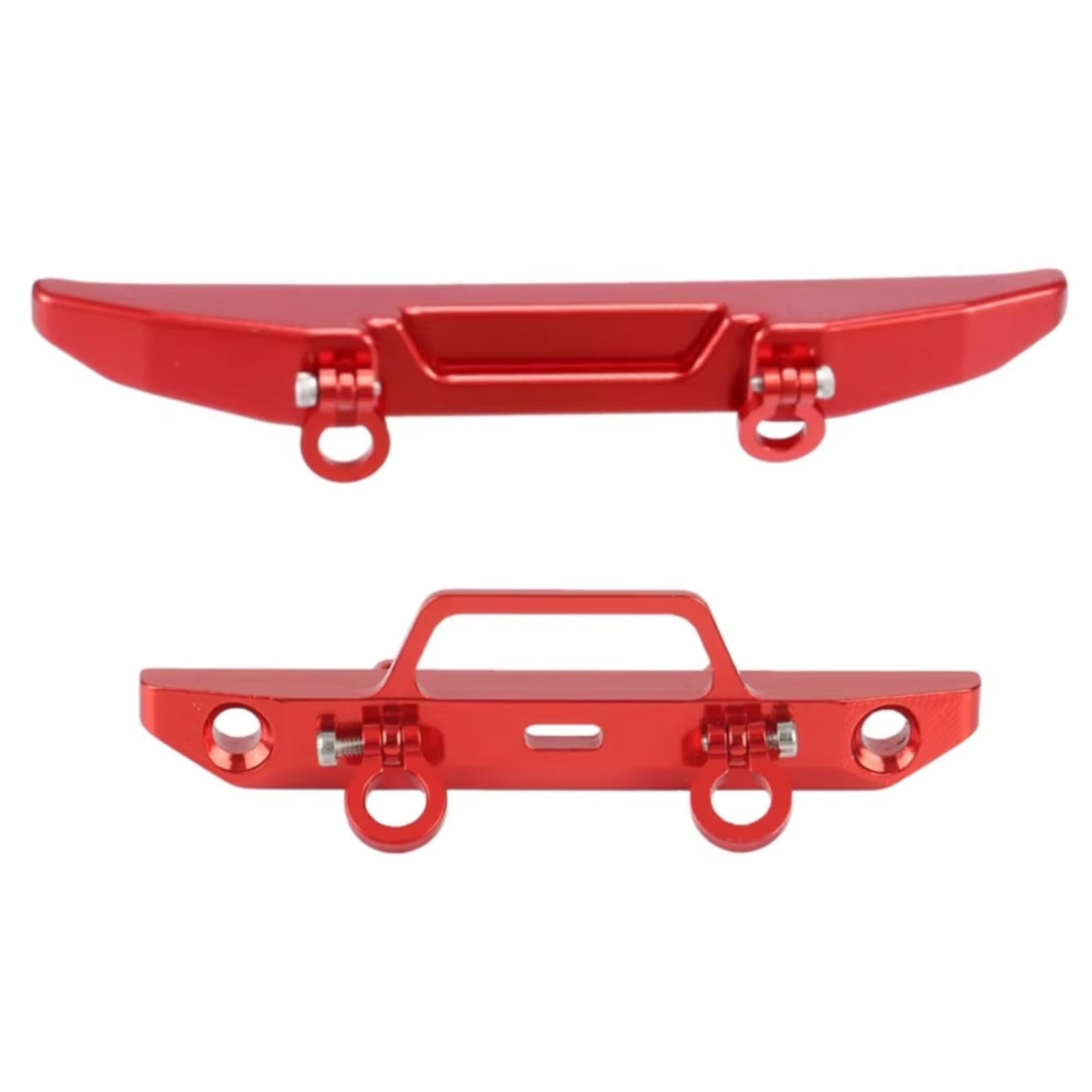 GTVNPOA RC Auto Ersatz Teile Für Axial Für SCX24 AXI00005 Für Gladiator 1/24 2 Stücke Metall Legierung Vorderen Und Hinteren Stoßfänger Mit Abschlepphaken RC Crawler Auto Upgrades Teile(Red) von GTVNPOA