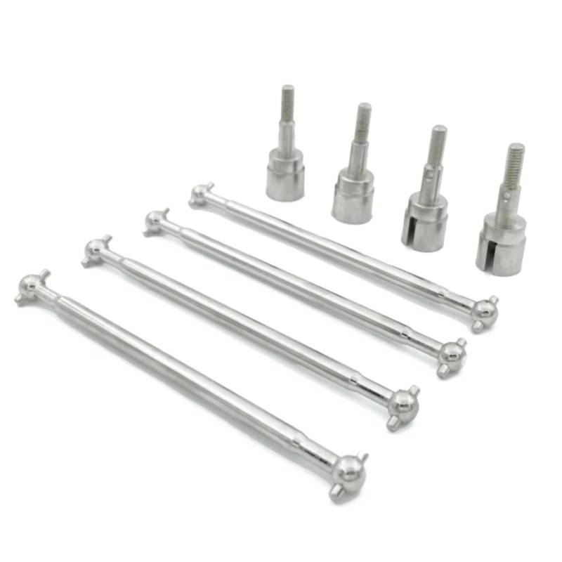 GTVNPOA RC Auto Ersatz Teile Für HSP 94111 08029 02033 1/10 Stahl Metall Antriebswelle 89,5mm Dogbones Radstumpf Achse RC Auto Upgrade Teile(Silver) von GTVNPOA
