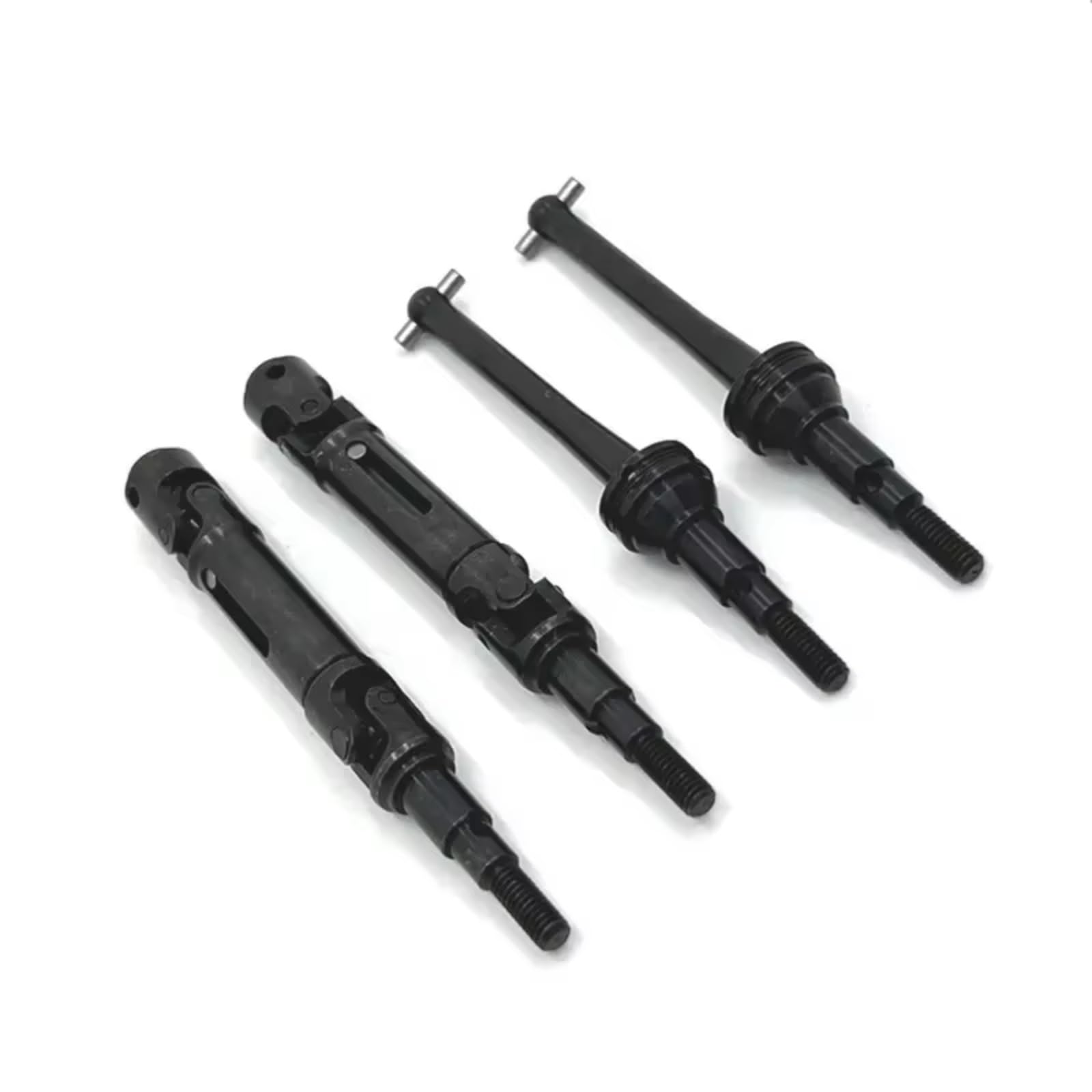 GTVNPOA RC Auto Ersatz Teile Für MJX Für Hyper Go 14209 14210 1/14 4PCS Metall Vordere Und Hintere Antriebswelle CVD Antriebswelle RC Auto Upgrade Teile Zubehör(Black) von GTVNPOA
