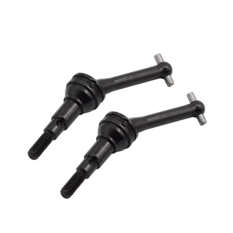 GTVNPOA RC Auto Ersatz Teile Für MJX Für Hyper Go Truck 14301 14302 14410 1/14 2Pcs Metall Antriebswellen Hundeknochen CVD RC Auto Upgrade Teile Zubehör(Black) von GTVNPOA