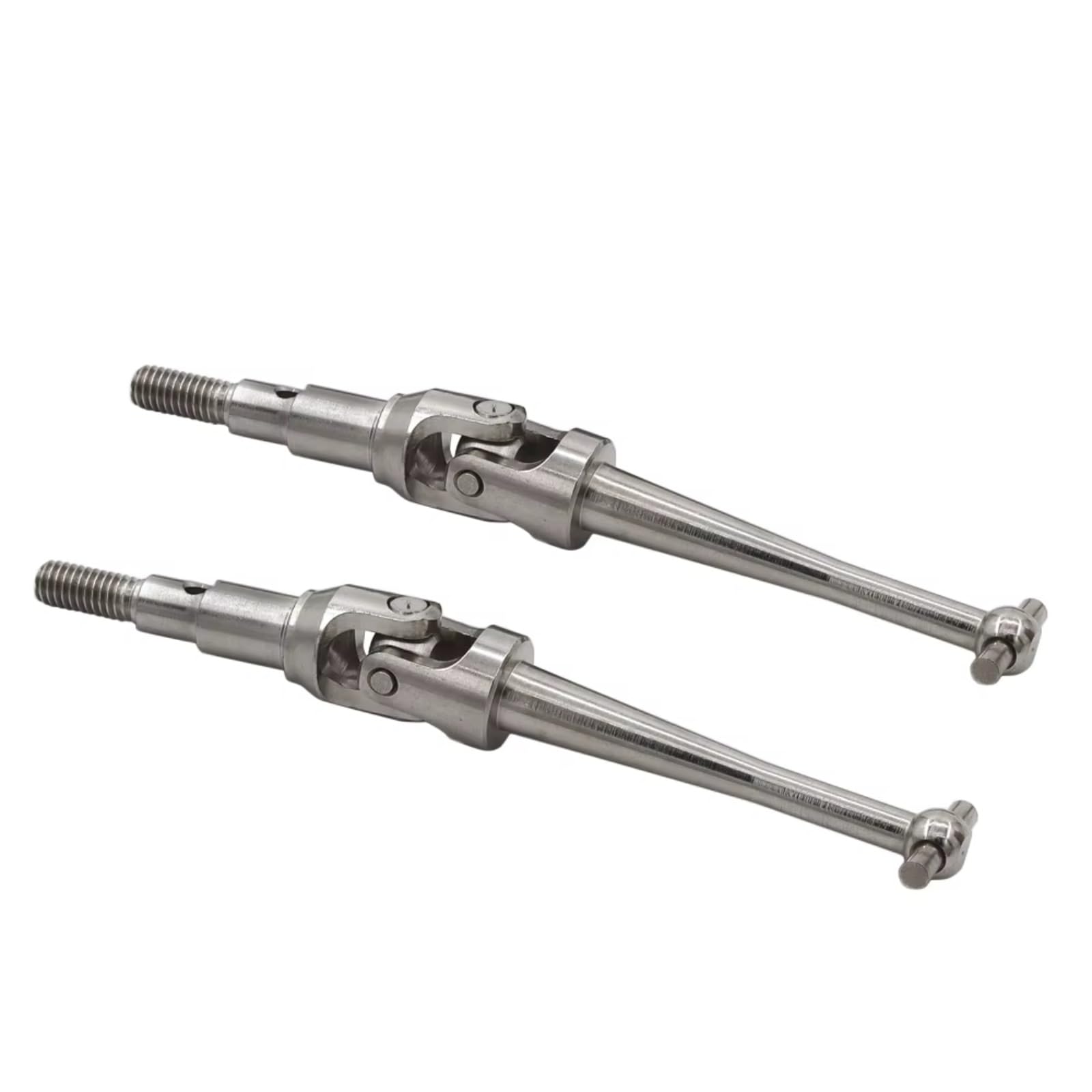 GTVNPOA RC Auto Ersatz Teile Für MJX H16 16207 16208 16209 16210 14209 14210 1/16 2 Stücke Stahl Metall Antriebswelle CVD Antriebswelle RC Auto Upgrade Teile Zubehör(Silver) von GTVNPOA