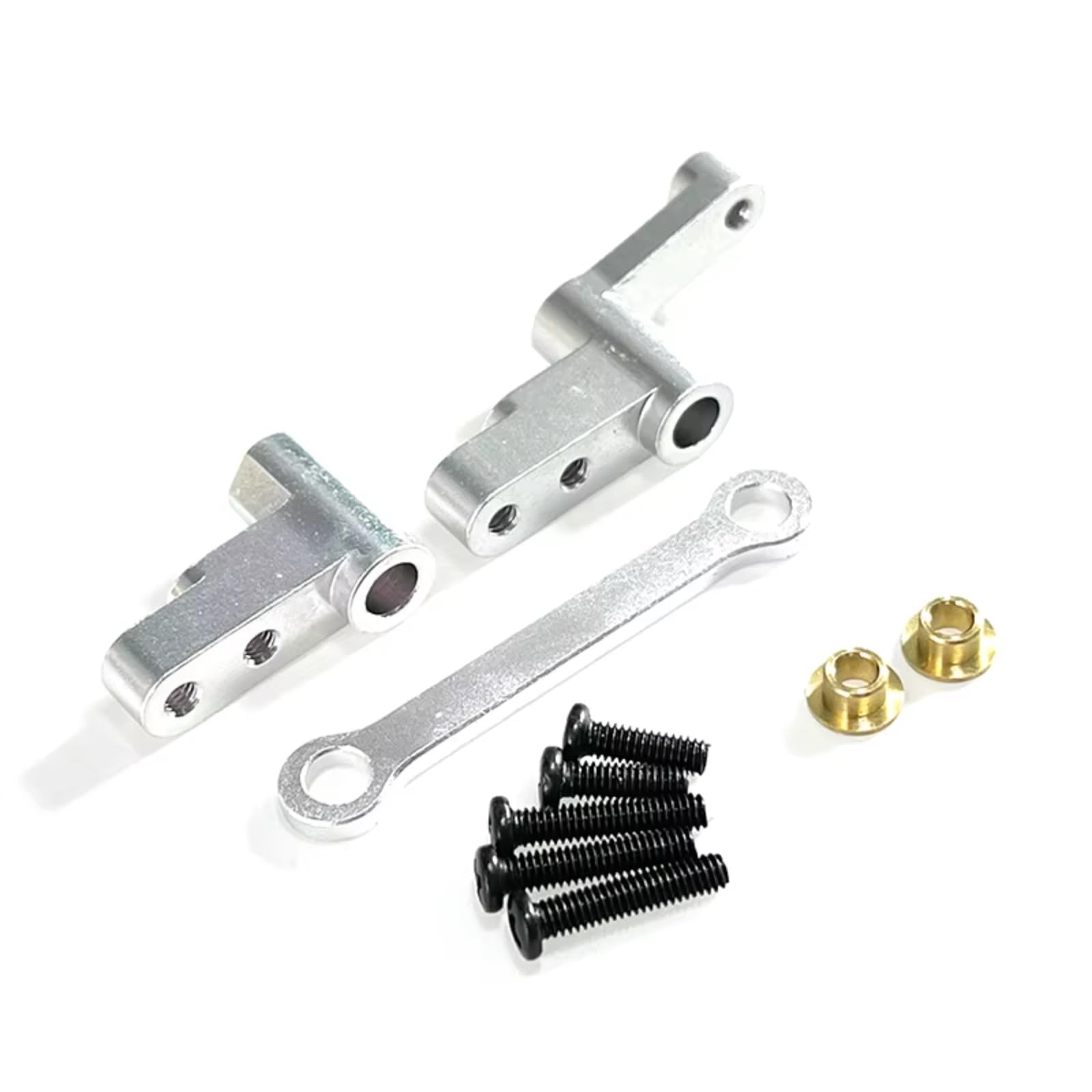 GTVNPOA RC Auto Ersatz Teile Für Mjx Für Hyper Go 14301 14302 1/14 Metall Lenkung Gruppe Übertragung Komponenten Fernbedienung Auto Modifizierte Zubehör Teile Upgrade(Silver) von GTVNPOA