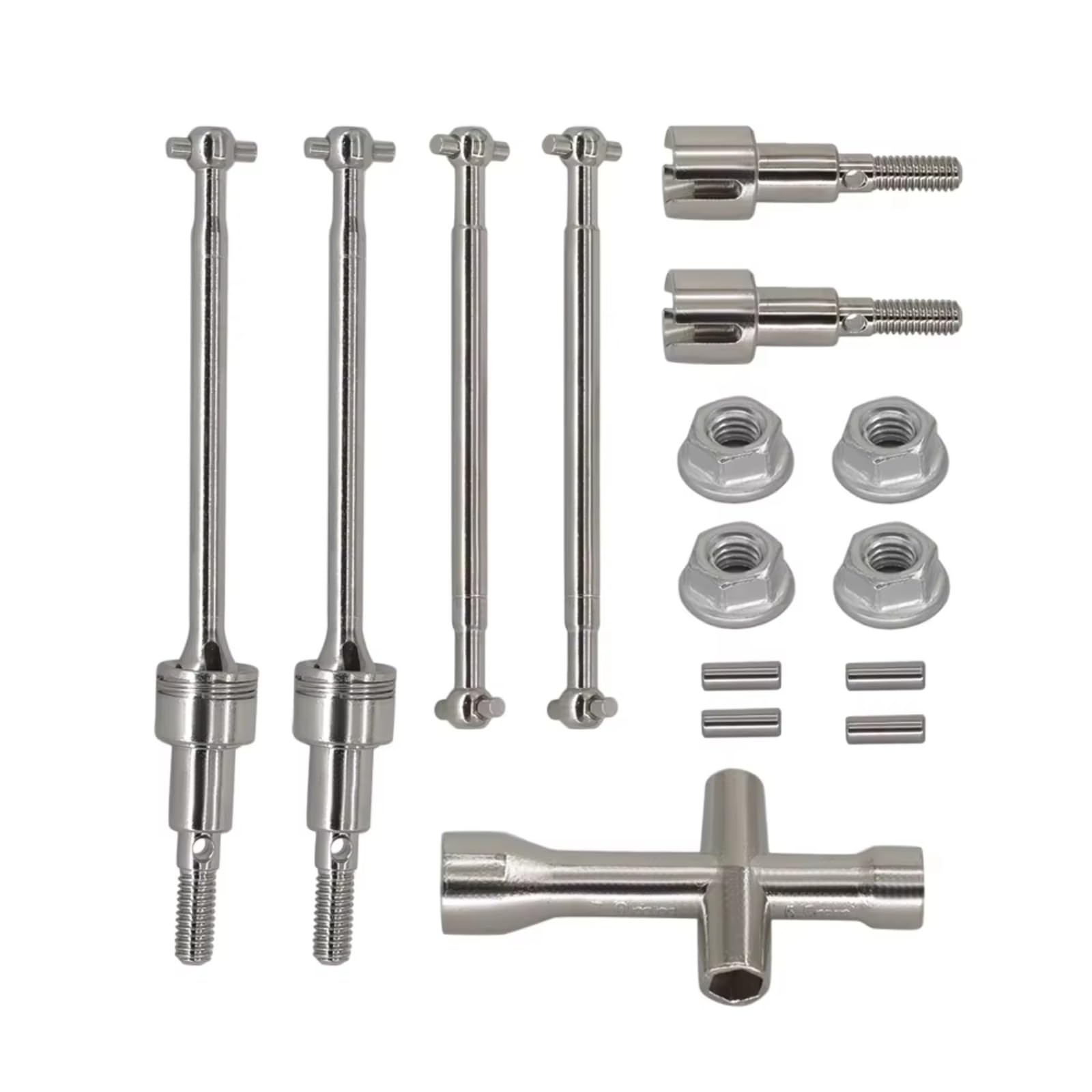 GTVNPOA RC Auto Ersatz Teile Für SCY 16101 16102 16103 16201 Pro 1/16 Metall CVD Vordere Und Hintere Antriebswelle Und Hülse Bürstenlose RC Auto Upgrade Teile von GTVNPOA