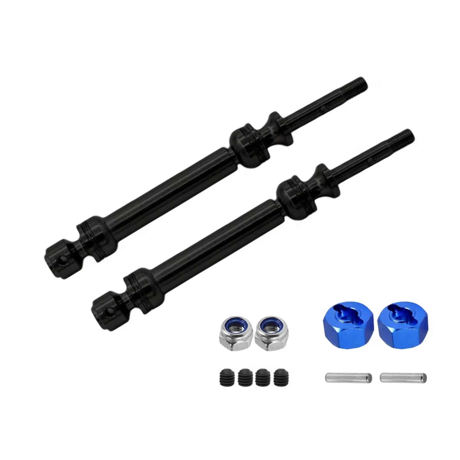GTVNPOA RC Auto Ersatz Teile Für Slash Für Rustler Für Stampede Für VXL 4X4 4WD 1/10 4-teilige Vordere Und Hintere Antriebswelle Spline CVD 110-150 MM RC-Auto-Upgrade-Teile(Black,Rear) von GTVNPOA