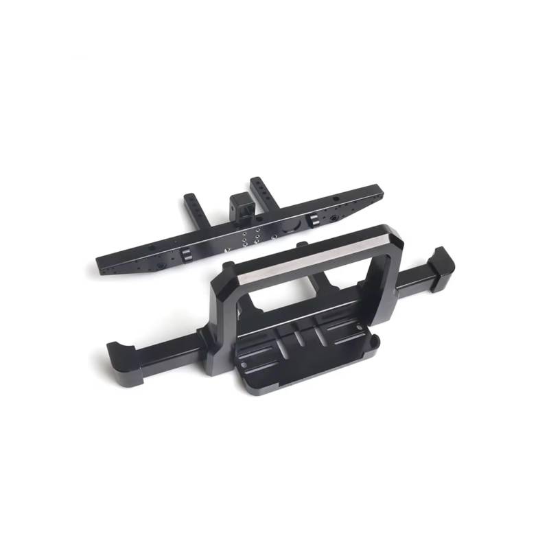 GTVNPOA RC Auto Ersatz Teile Für TRX-4 Für Defender 82056-4 1/10 Aluminium Legierung Vorderen Und Hinteren Stoßfänger RC Crawler Auto Upgrade Teile(Black,Front Rear) von GTVNPOA