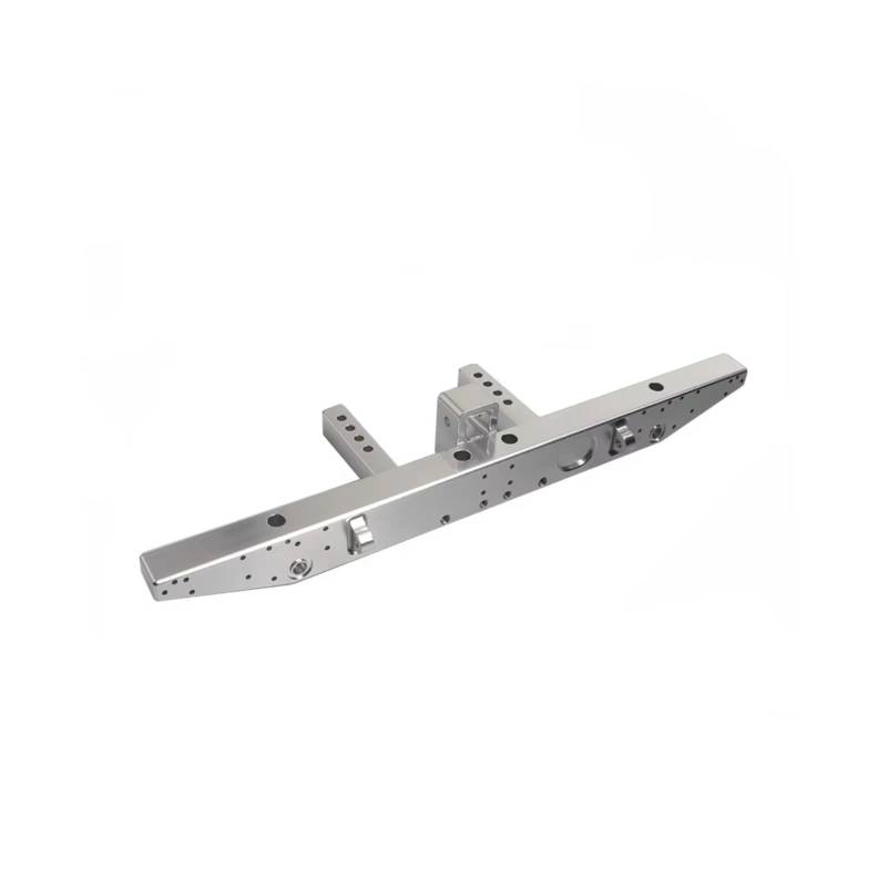 GTVNPOA RC Auto Ersatz Teile Für TRX-4 Für Defender 82056-4 1/10 Aluminium Legierung Vorderen Und Hinteren Stoßfänger RC Crawler Auto Upgrade Teile(Silver,Rear) von GTVNPOA